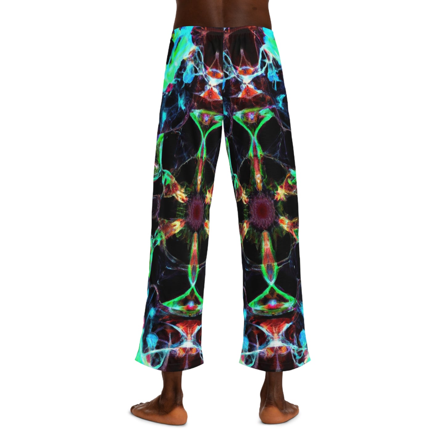 TDB Neon Infinity Inferno. Trippy Infinity Patterns Mens Pajama Pants