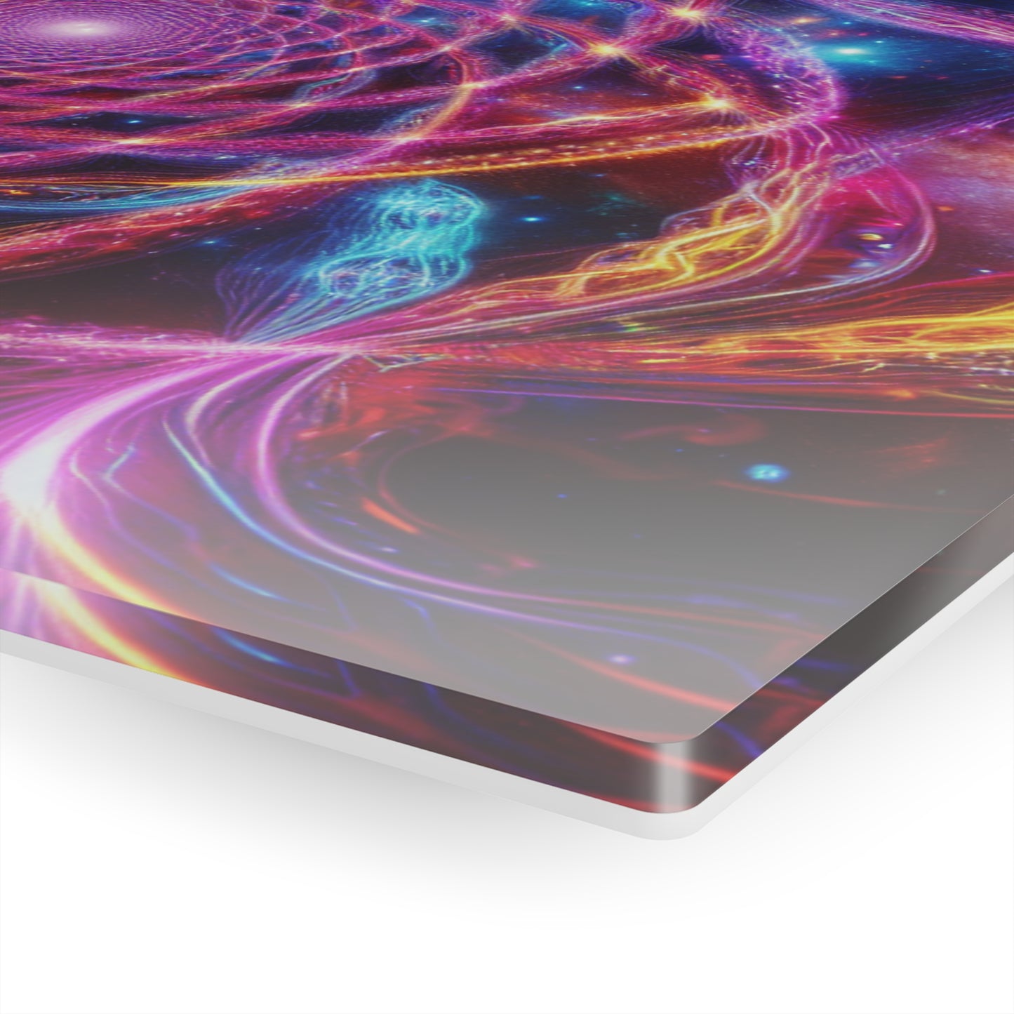 Infinite Glitter Galaxy. Trippy infity Pattern 1/4" Glossy Acrylic Art
