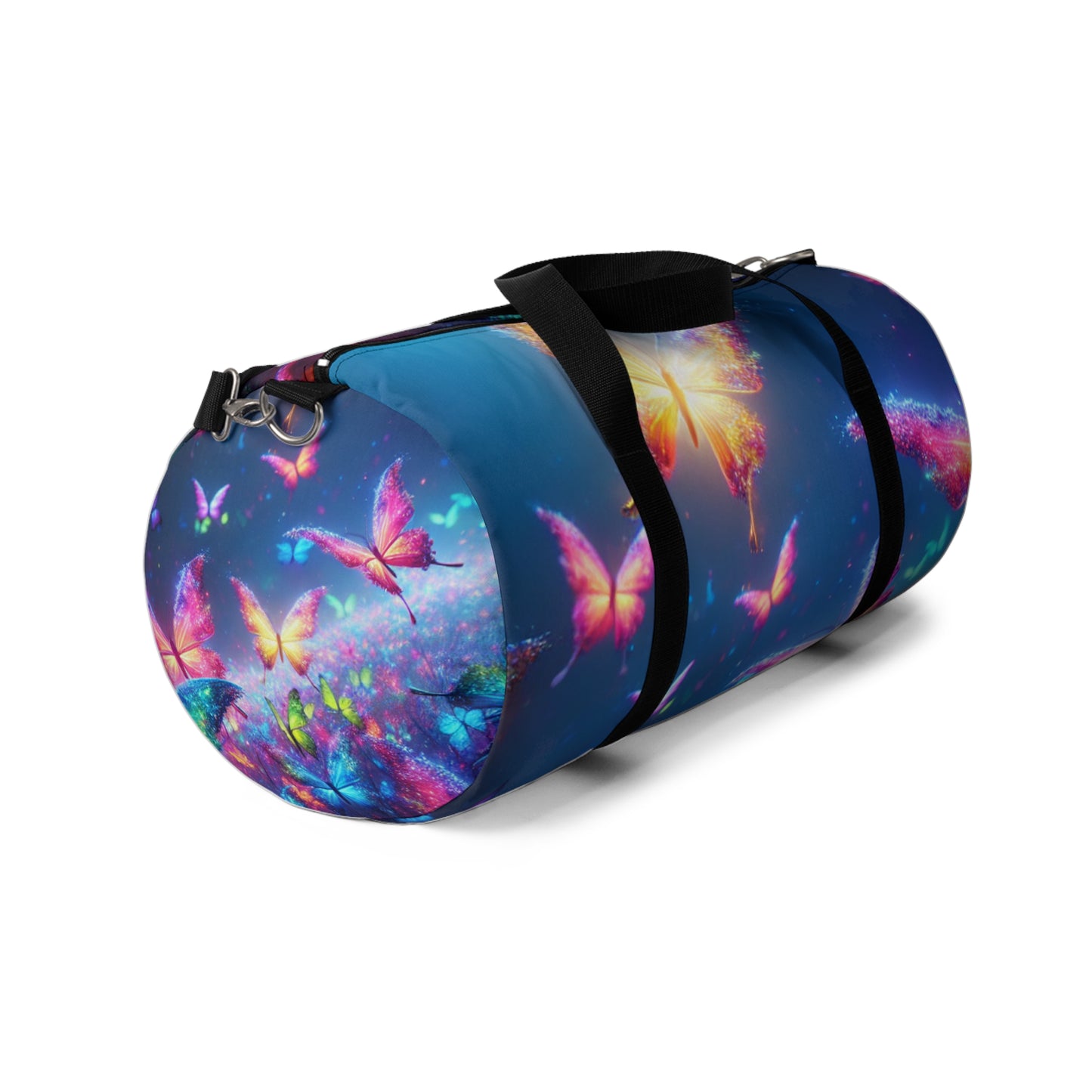 Neon Flutterby Fantasy - Neon Butterflies Duffle Bag