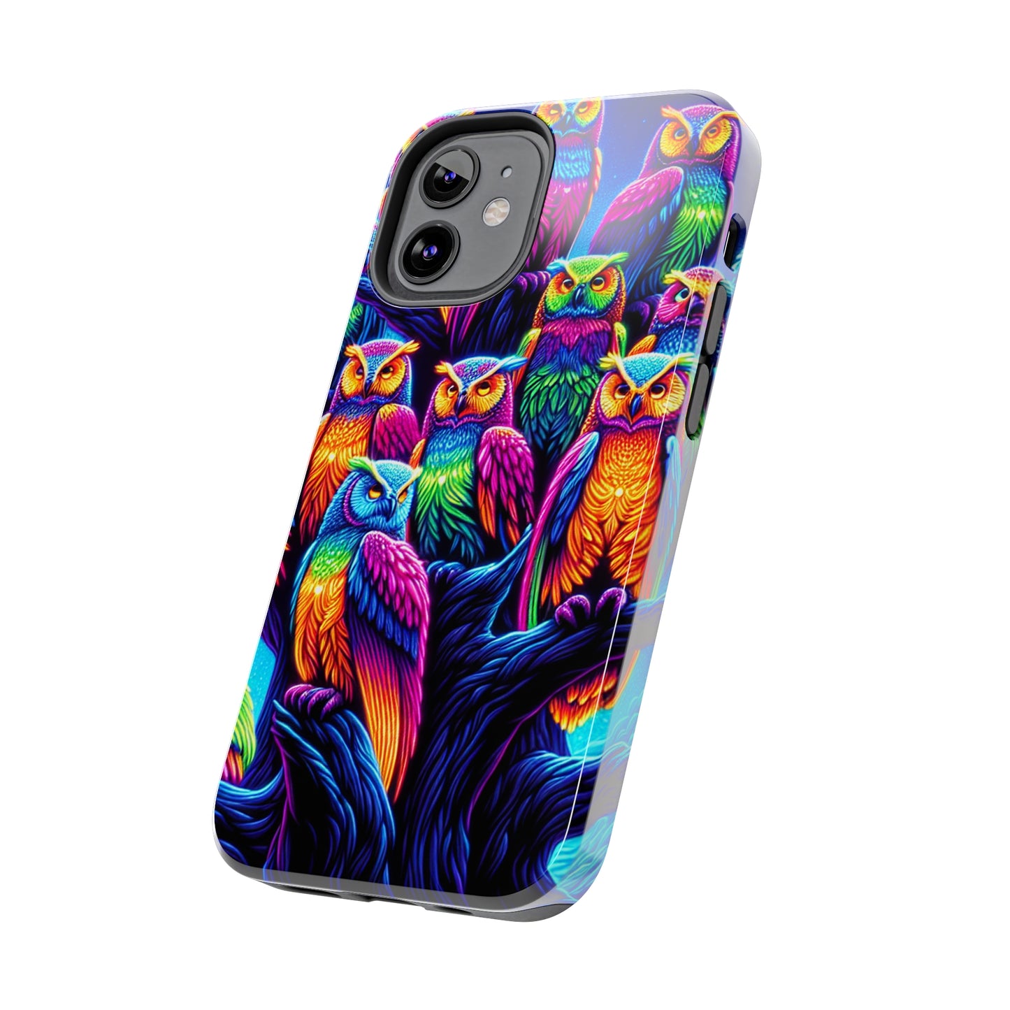 Neon Nocturne. NEON Owls Tough Phone Case