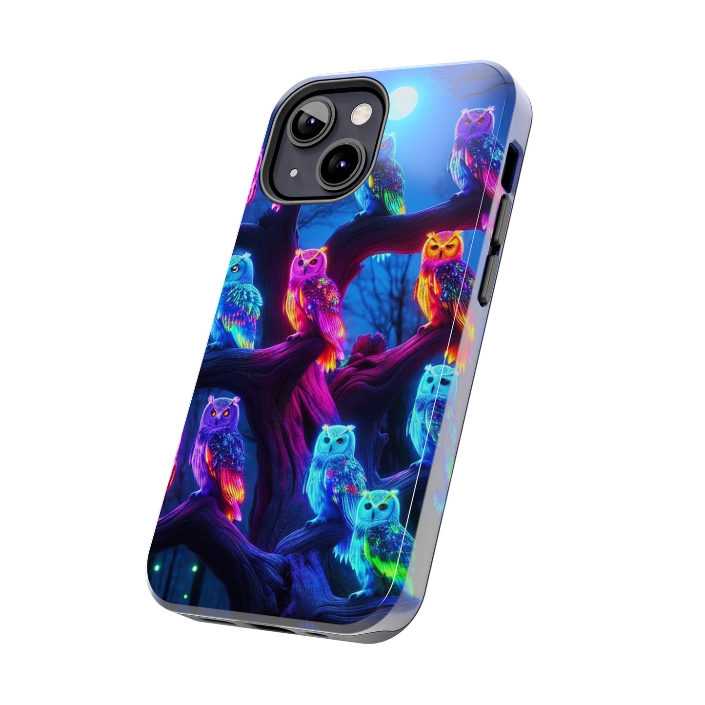 "Neon Nocturne" NEON Owls Tough Phone Case