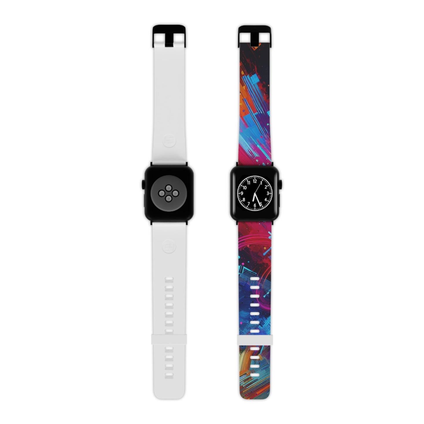 "Neon Confetti Cascade" - Trippy Infinity Patterns Iwatch Band