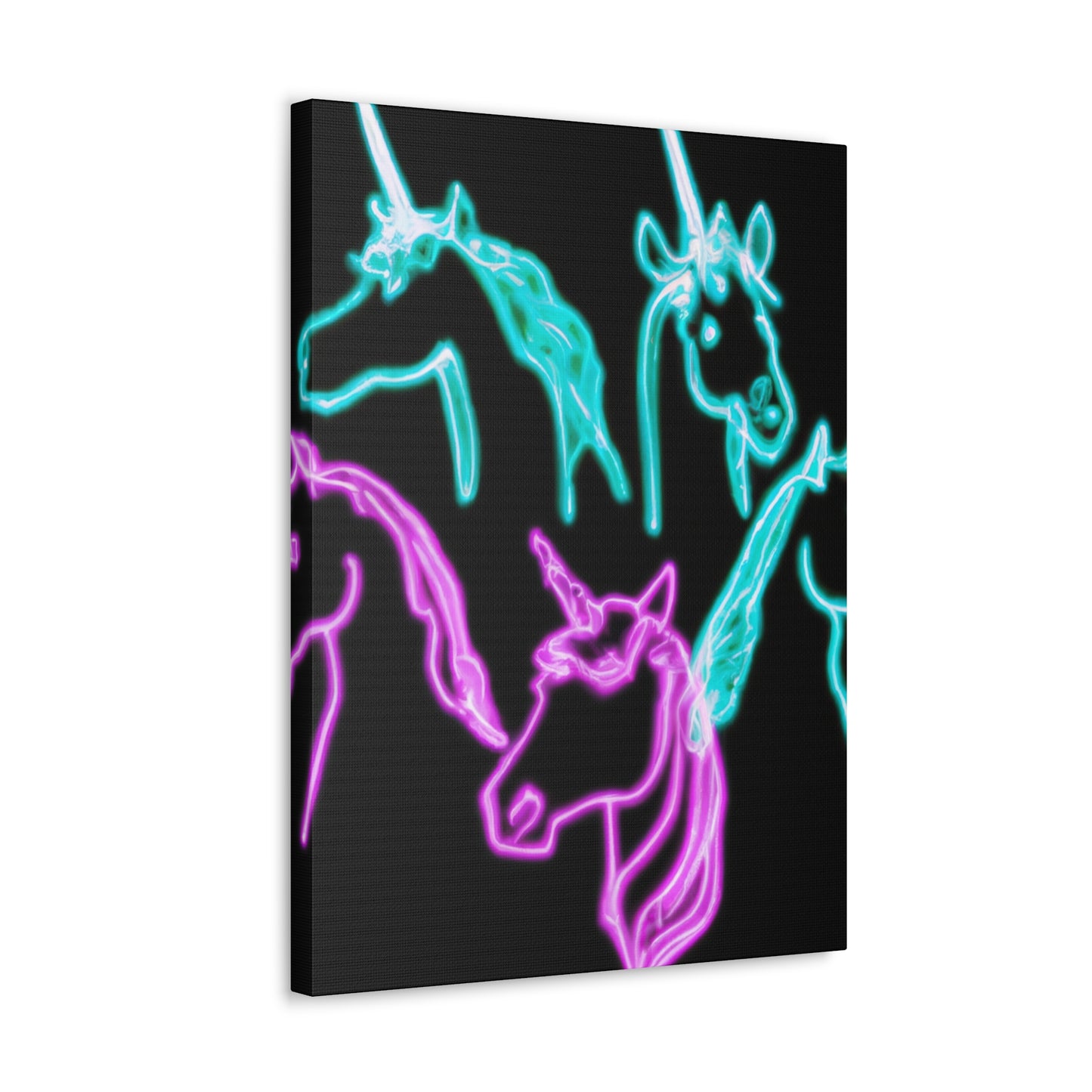 'Neon Unicorn Pod' NEON Unicorns Art Canvas