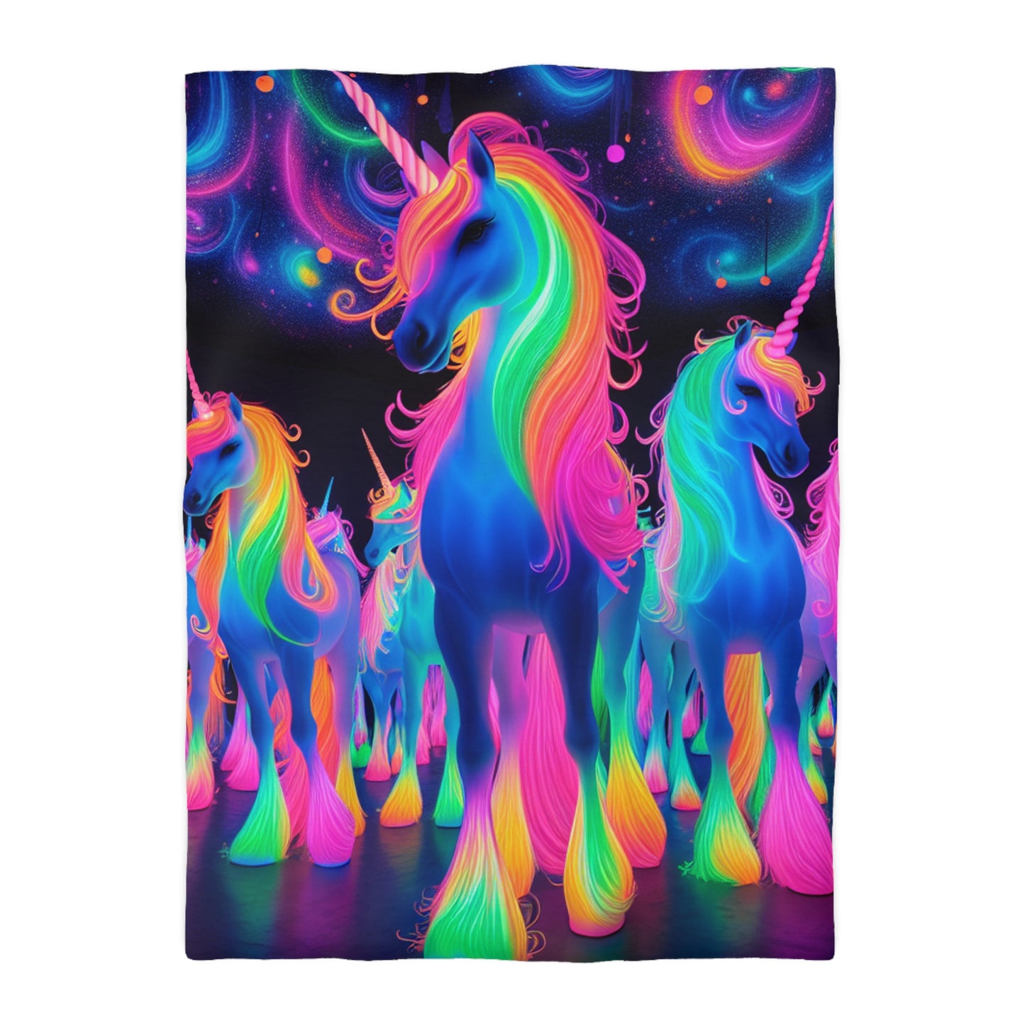 Andrea da Lucca - NEON Unicorns Microfiber Duvet Cover