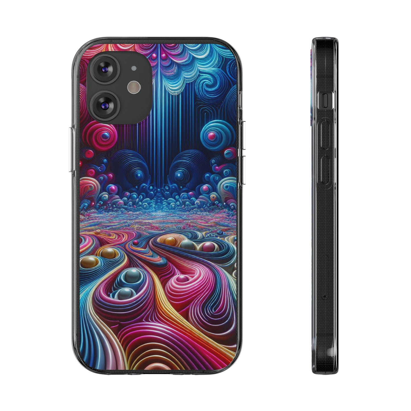 Mesmerizing Neon Infinity Infinity Patterns Art Polycarbonate Phone Case Samsung Galaxy s21 s22 Google Pixel 6 Iphone 11 12 13 14 Pro Max Mini Plus