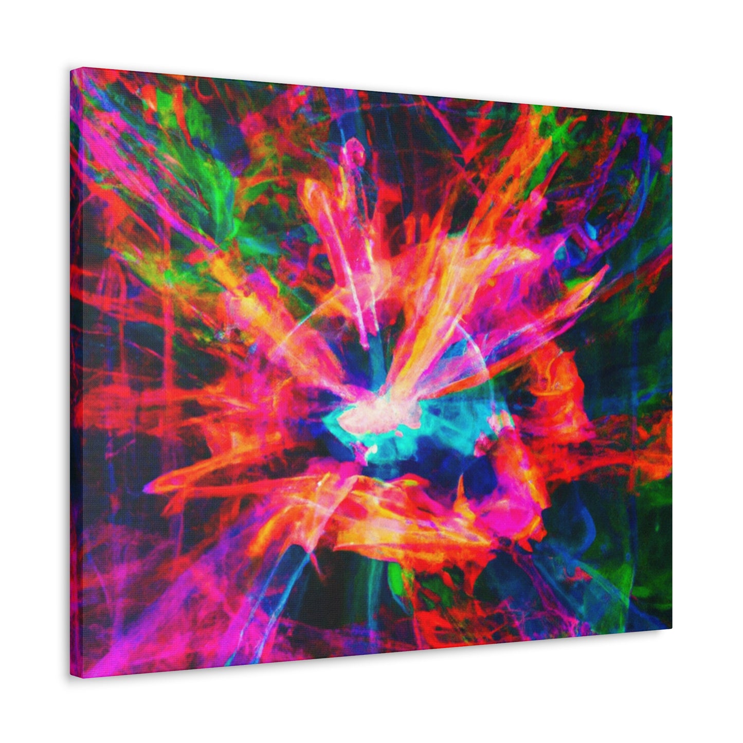 Psychedelic Vortex Spectrums. Trippy Infinity Patterns Art Canvas