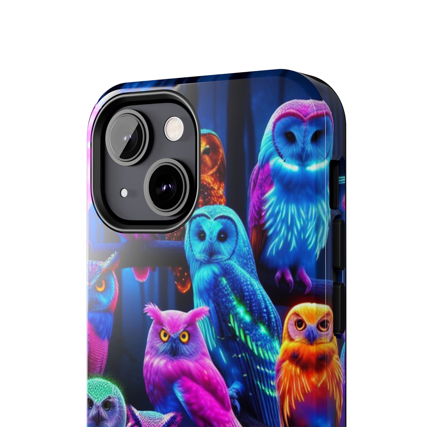 Neon Party of Owls NEON Owls Phone Case Iphone 7 8 9 10 11 12 13 14 Pro Max Mini Plus XR XS SE
