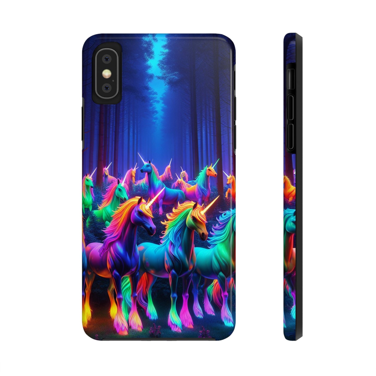 Vivid Unicorn Pack NEON Unicorns Tough Phone Case Iphone 7 8 9 10 11 12 13 14 Pro Max Mini Plus XR XS SE