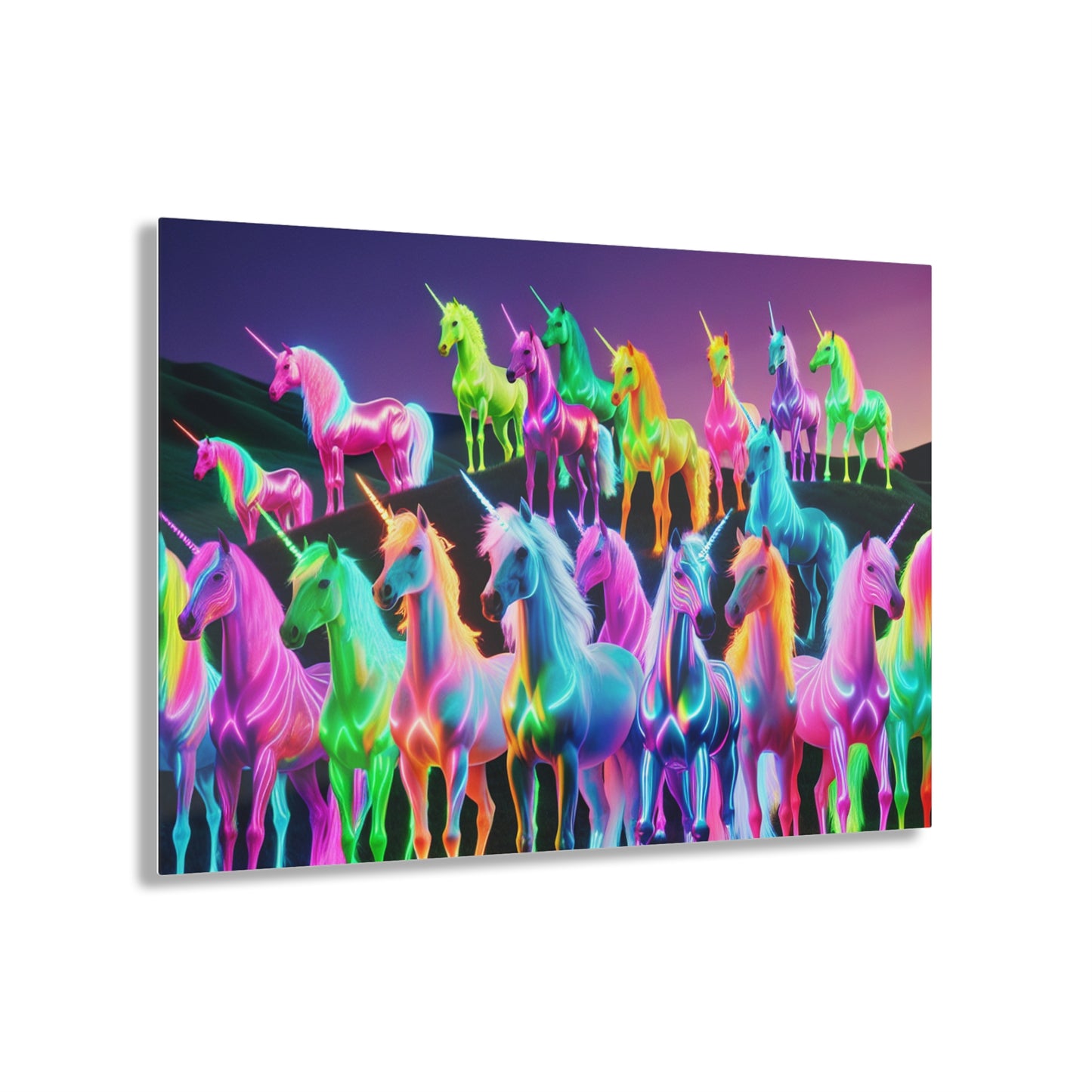 "Rainbow Fantasia" NEON Unocrons Art 1/4" Glossy Acrylic Art