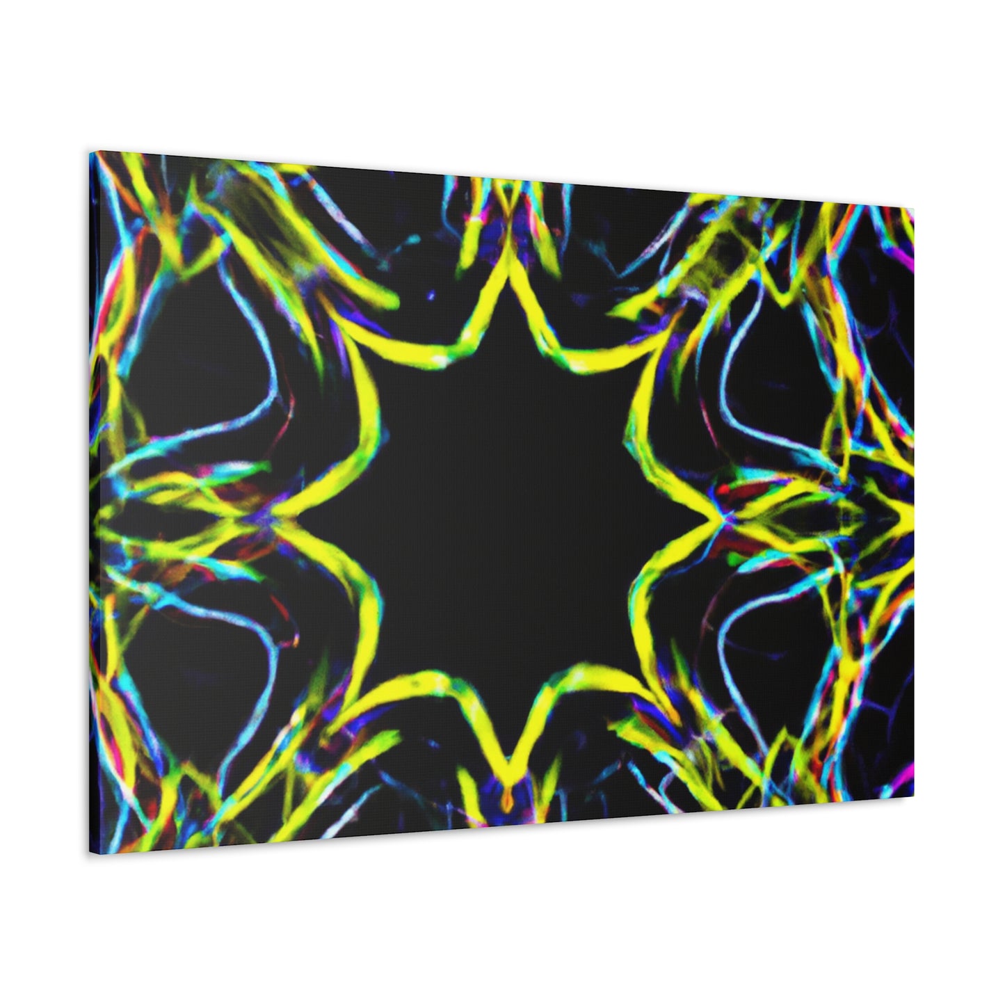 Vivid Neon Dreams of Infinity. Trippy Infinity Patterns Art Canvas