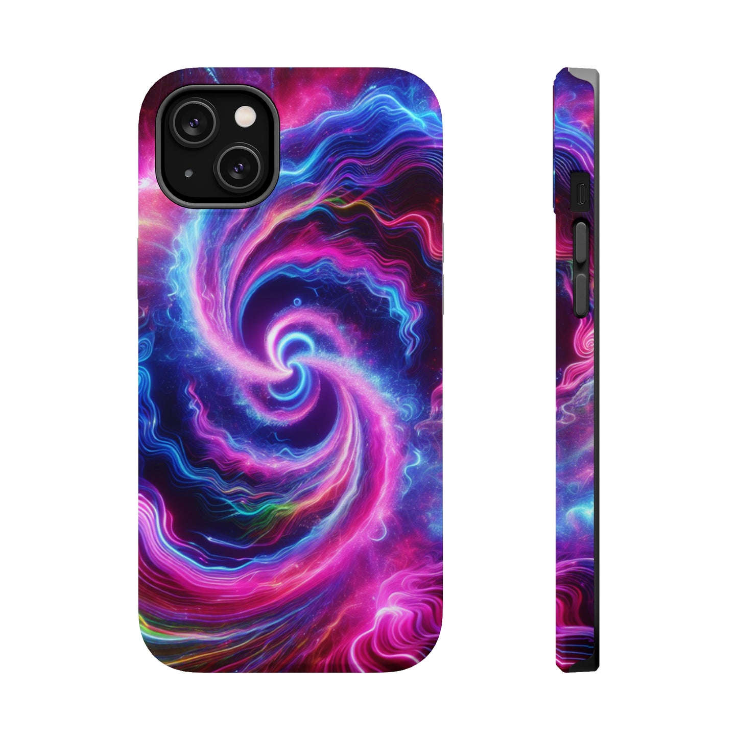 Infinite Neon Horizon Neon Trippy Infinity Patterns Premium Art Magsafe Magnet Tough IPhone 13 14 15 Pro Plus Max and Mini in Matte and Glossy Phone cases
