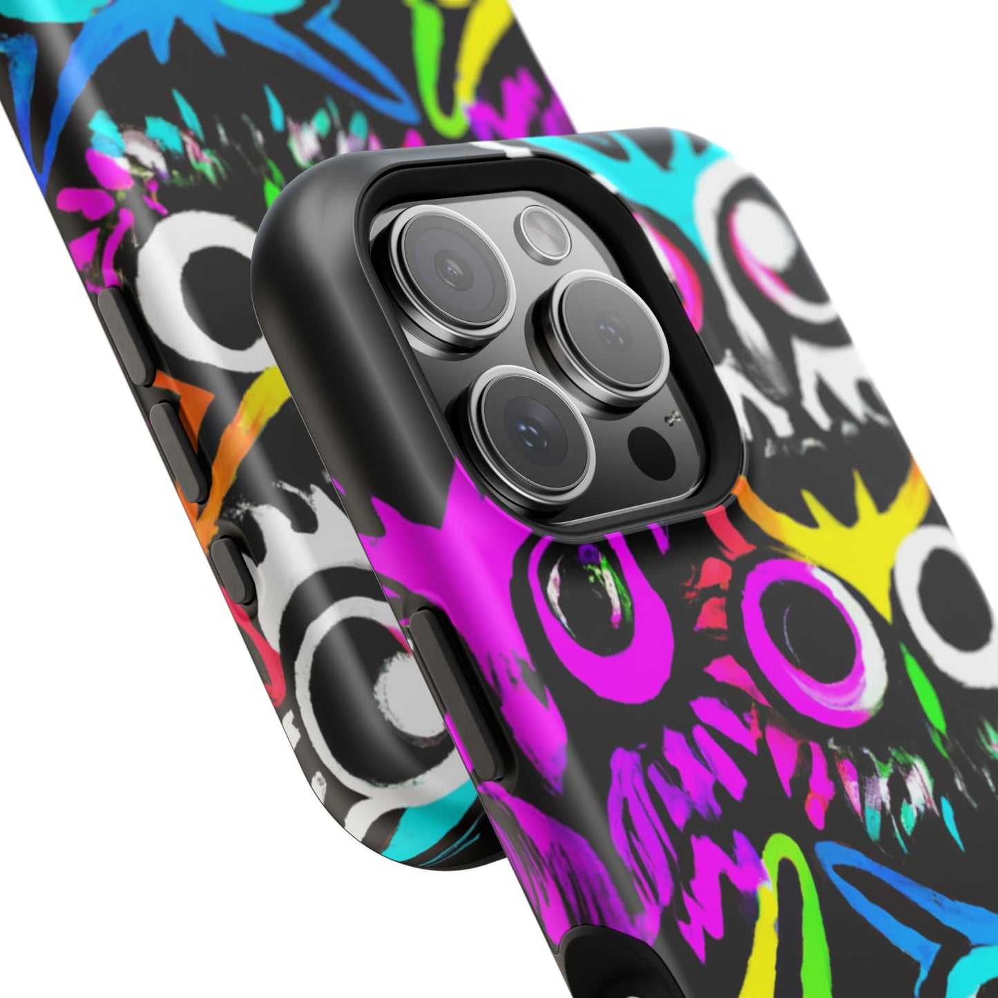 TDB iPhone Magnetic Tough Case - Psychedelic Rave Owl Design