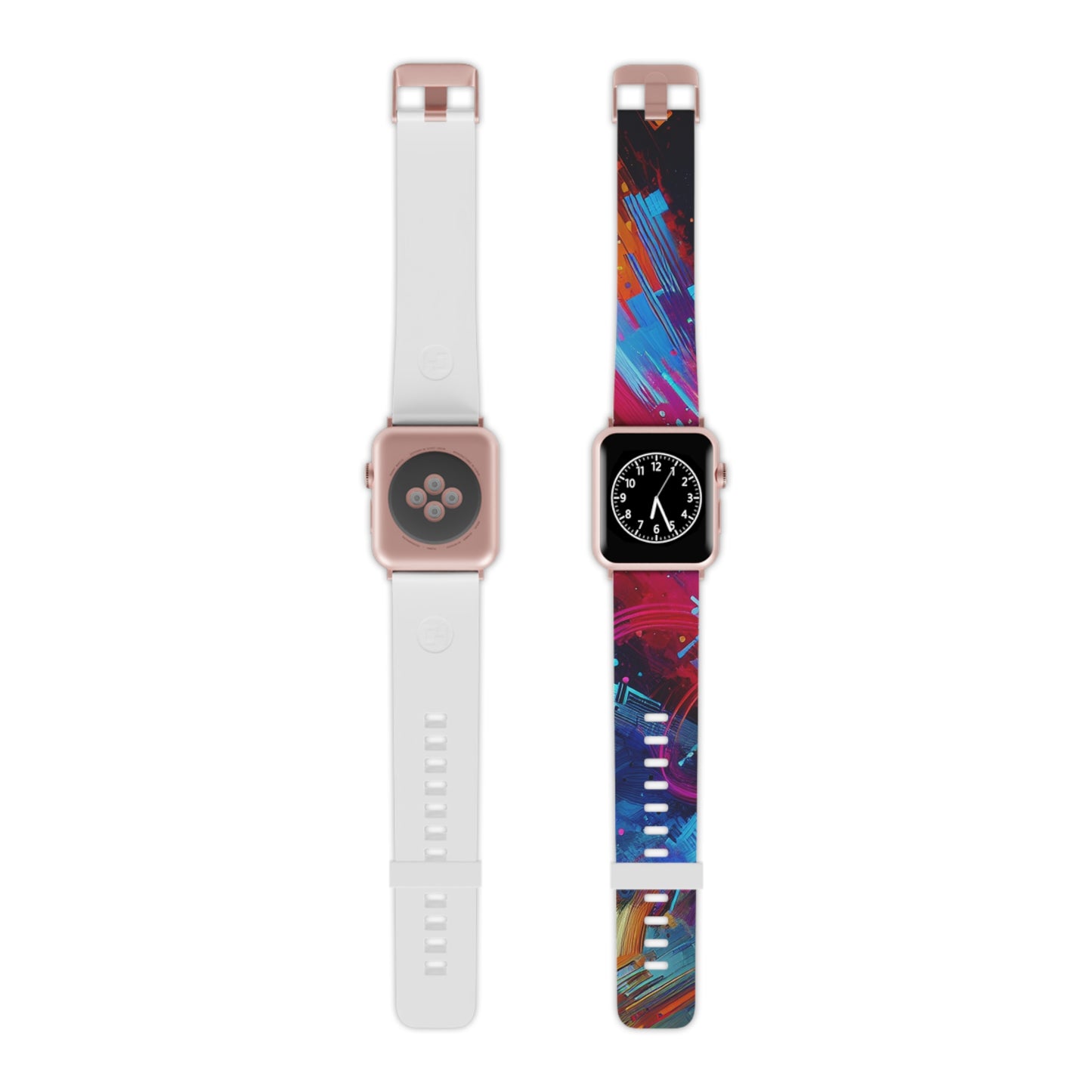 "Neon Confetti Cascade" - Trippy Infinity Patterns Iwatch Band