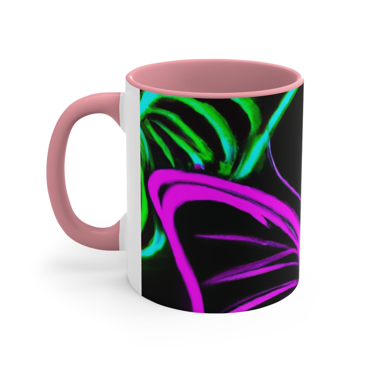 Vivid Nectarine Glitter Flutter Butterflies 11oz Mug