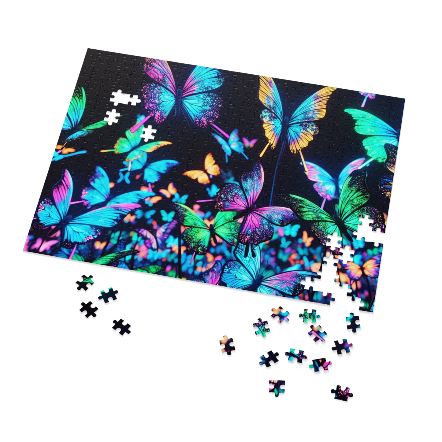 Neon Flutter - Neon Butterflies Puzzle