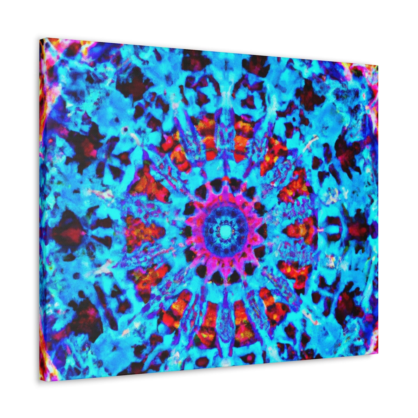 Vividly-Vortexed Neon Infinity Illumination. Trippy Infinity Patterns Art Canvas
