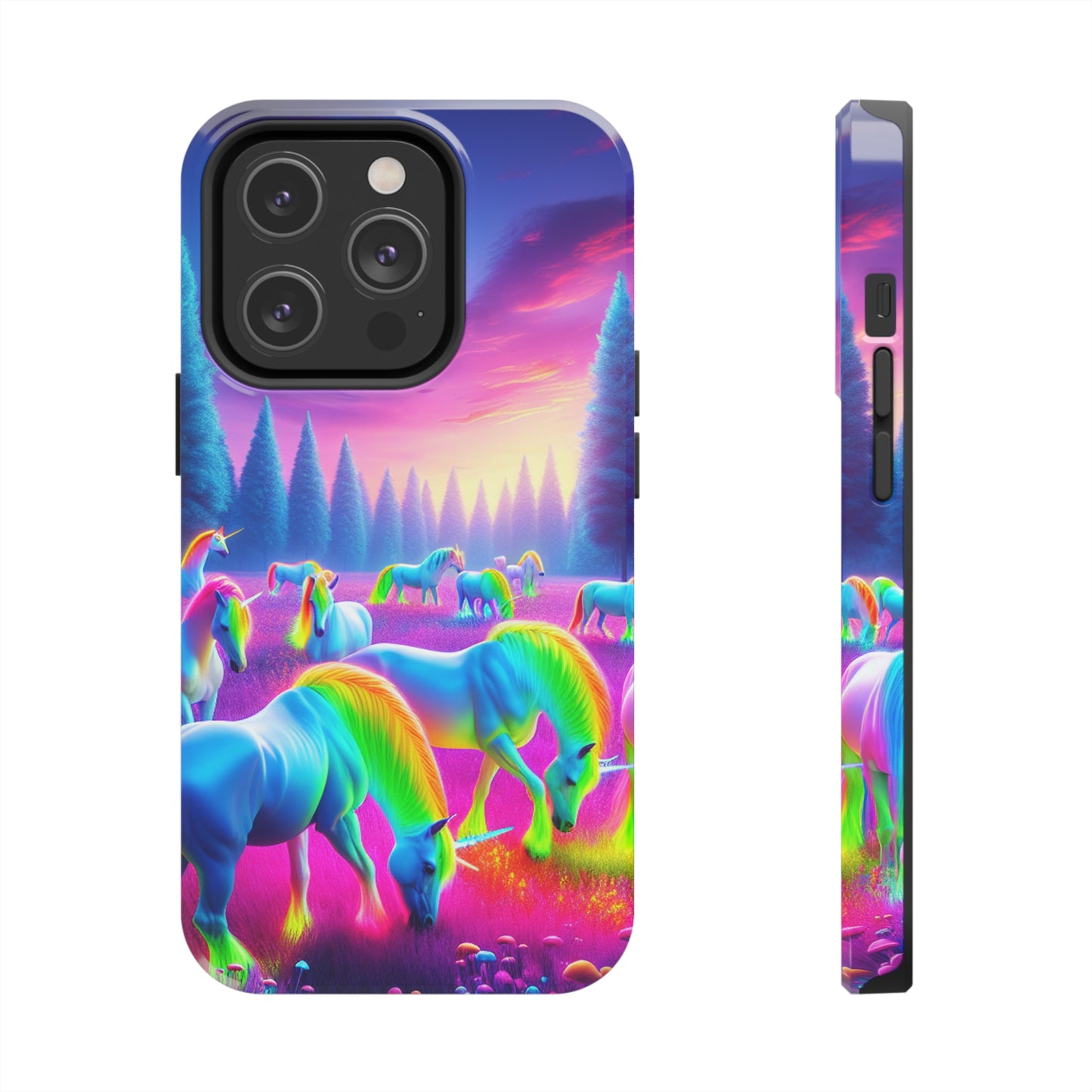 Neon Mystic Unicorns. NEON Unicorns Tough Phone Case