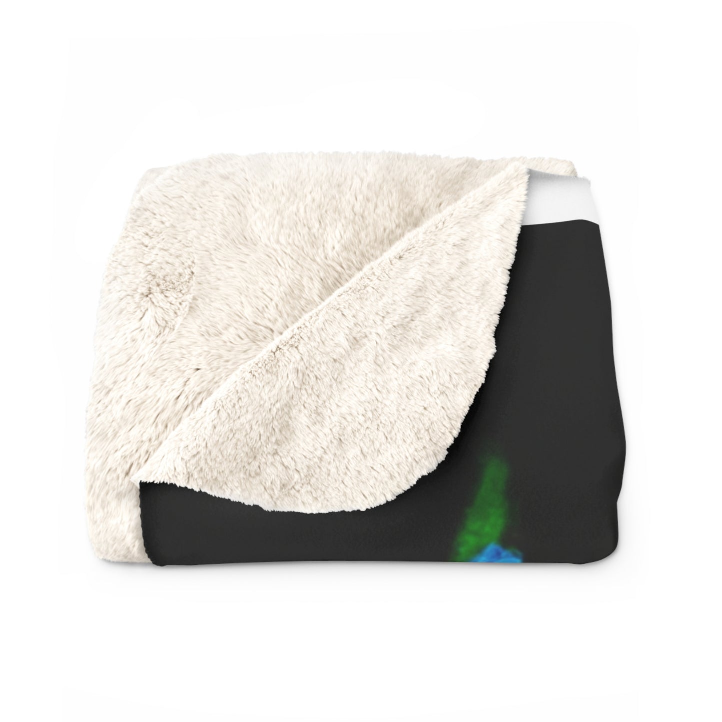 "Fluttering Fluorescence" - NEON Butterflies Art Sherpa Blanket
