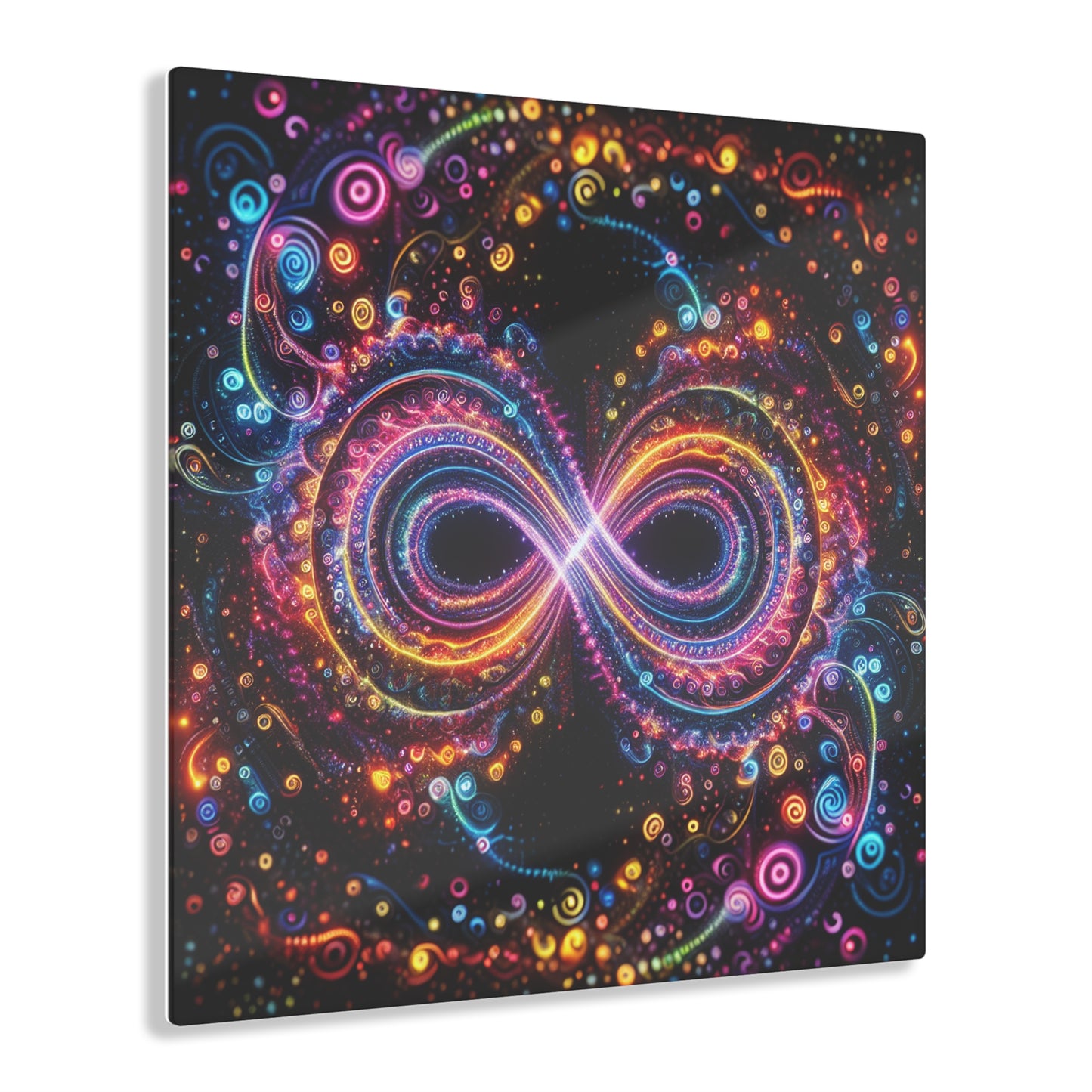 Galactic Luminosity Fractalization Trippy infity Pattern 1/4" Glossy Acrylic Art
