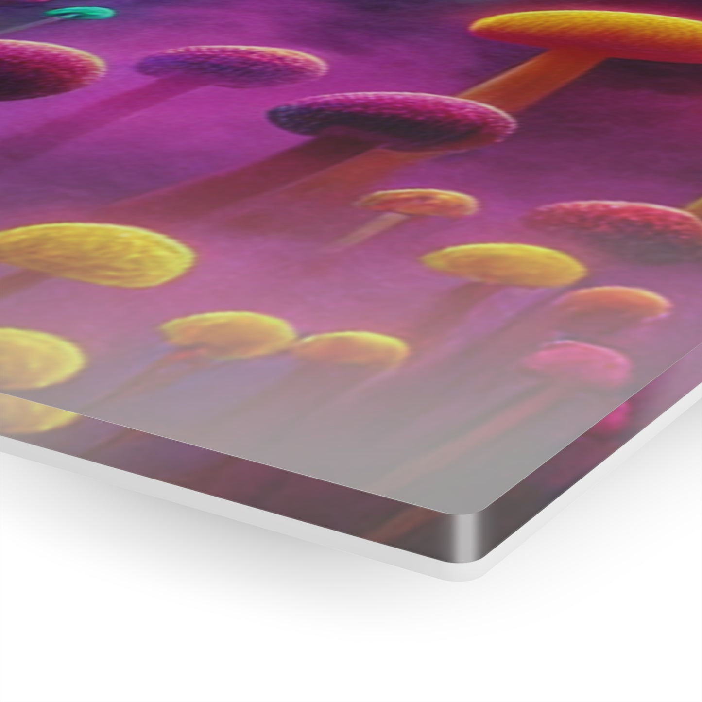 Neon Fungal Fusion. Mushrooms 1/4" Glossy Acrylic Art