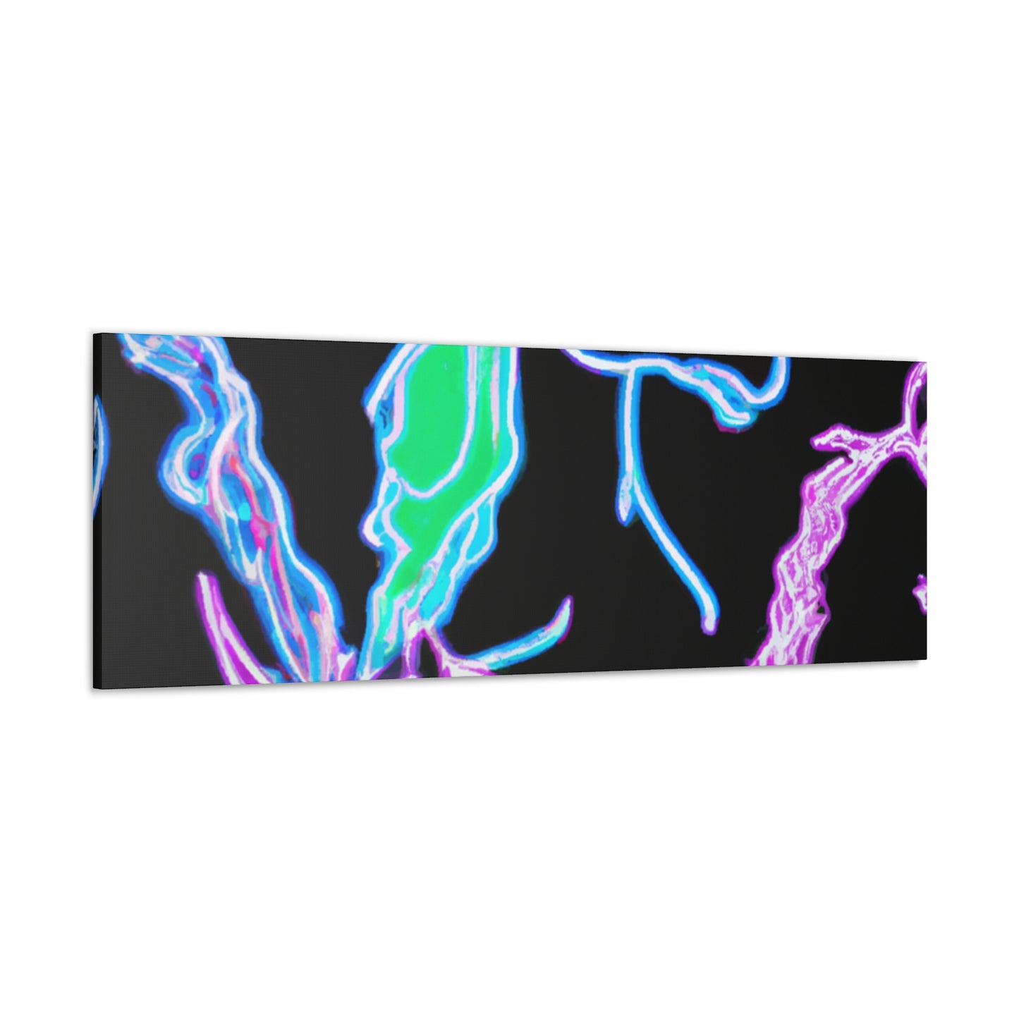 "Galactic Shebang of Neon Unicorns" NEON Unicorns Art Canvas