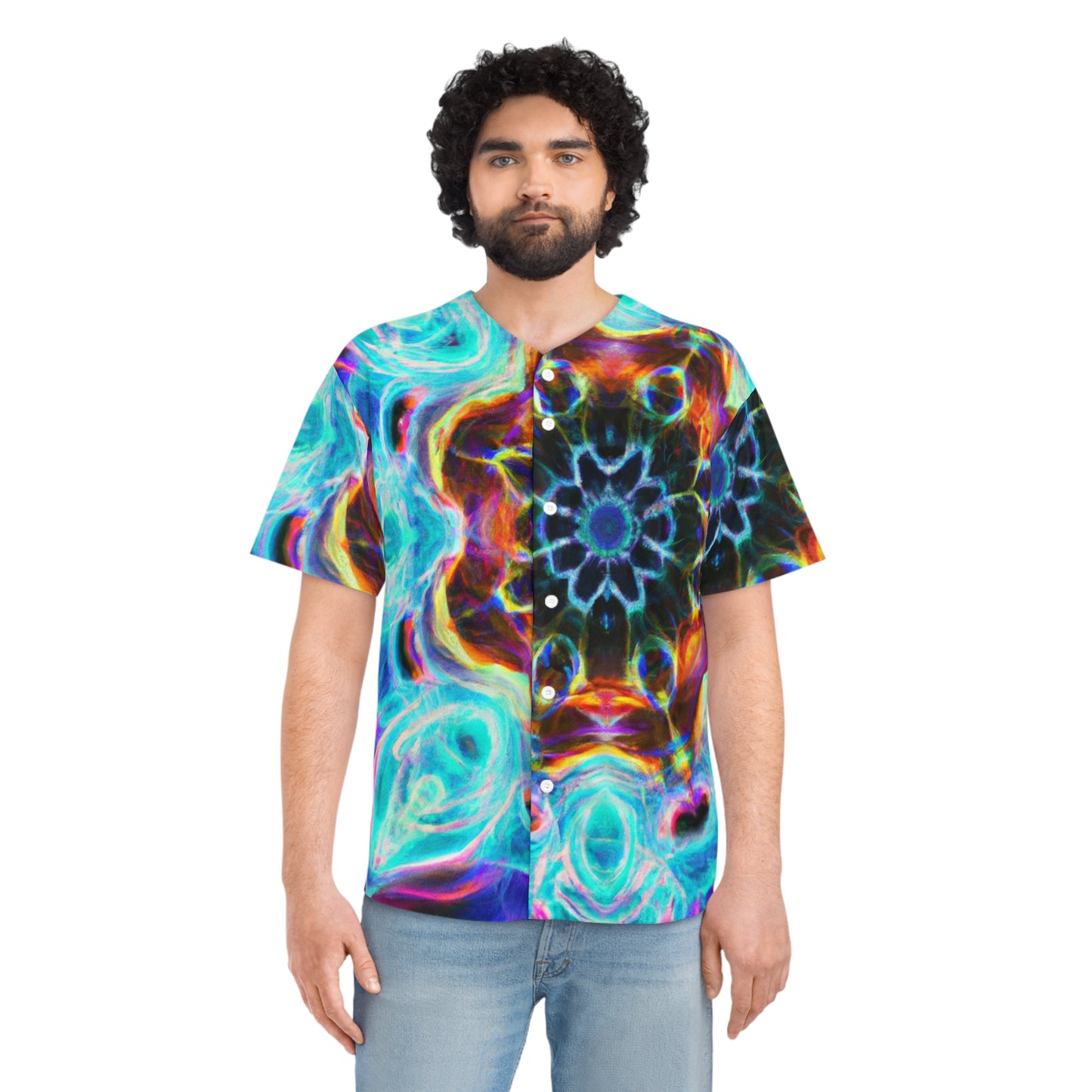 Ecliptic Rainbows of Infinity. Trippy Infinity Patterns Mens Jersey