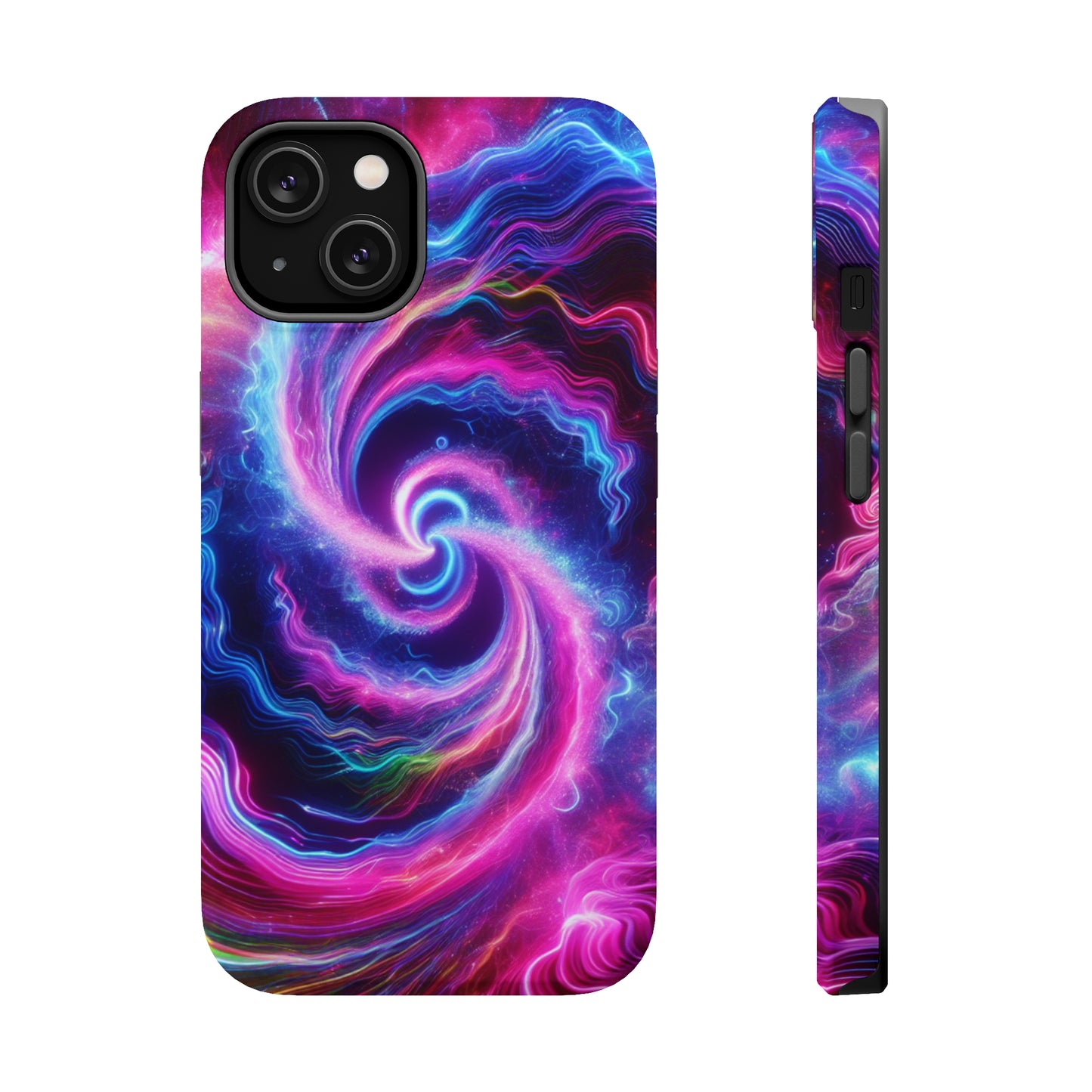 Infinite Neon Horizon Neon Trippy Infinity Patterns Premium Art Magsafe Magnet Tough IPhone 13 14 15 Pro Plus Max and Mini in Matte and Glossy Phone cases