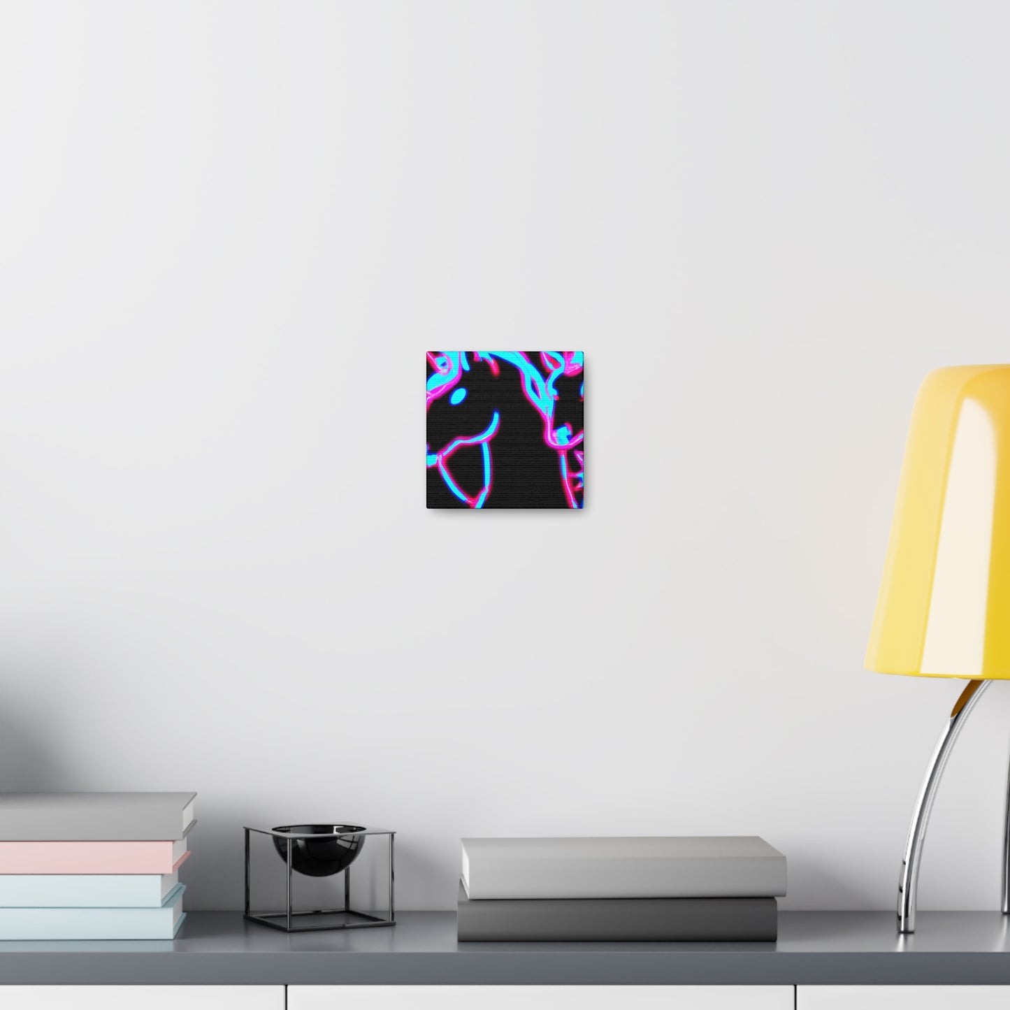 Vibrant Neon Dreamscape NEON Unicorns Art Canvas