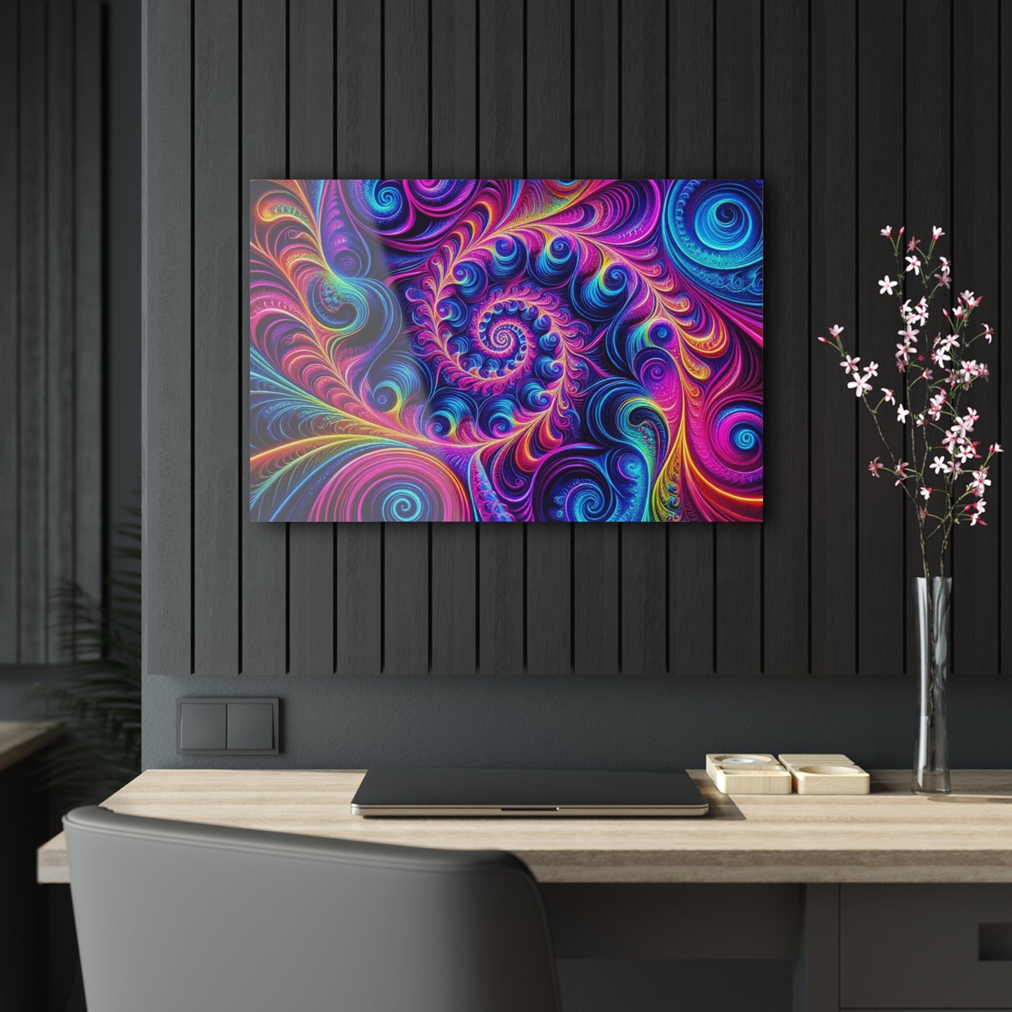 "Infinite Vibrance" Trippy infity Pattern 1/4" Glossy Acrylic Art