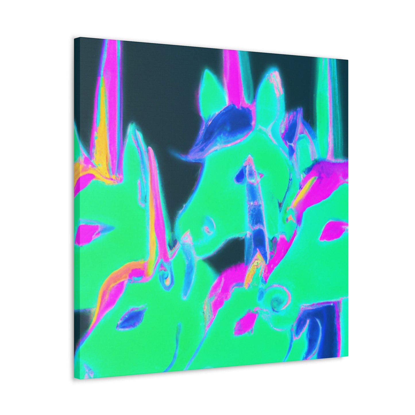 "Radiate Unicorns" NEON Unicorns Art Canvas