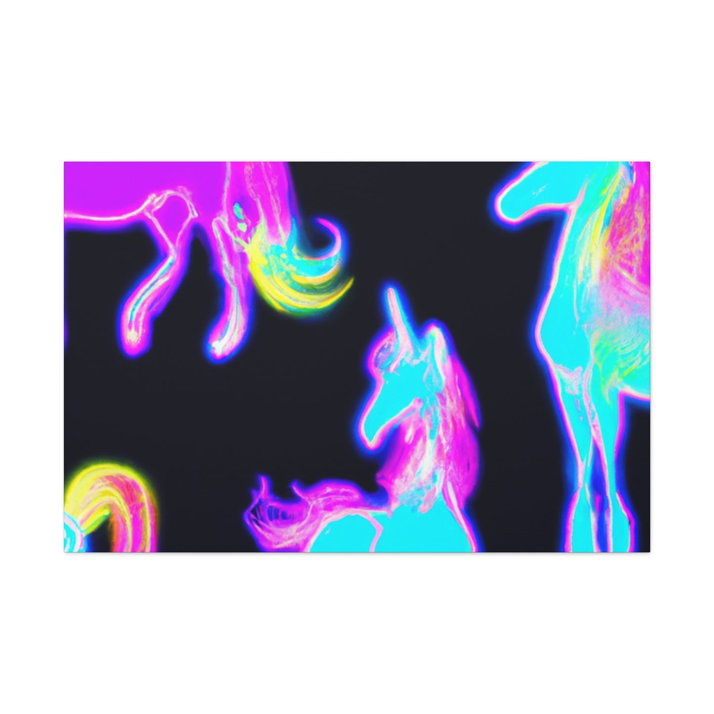 "Neon Magic" NEON Unicorns Art Canvas