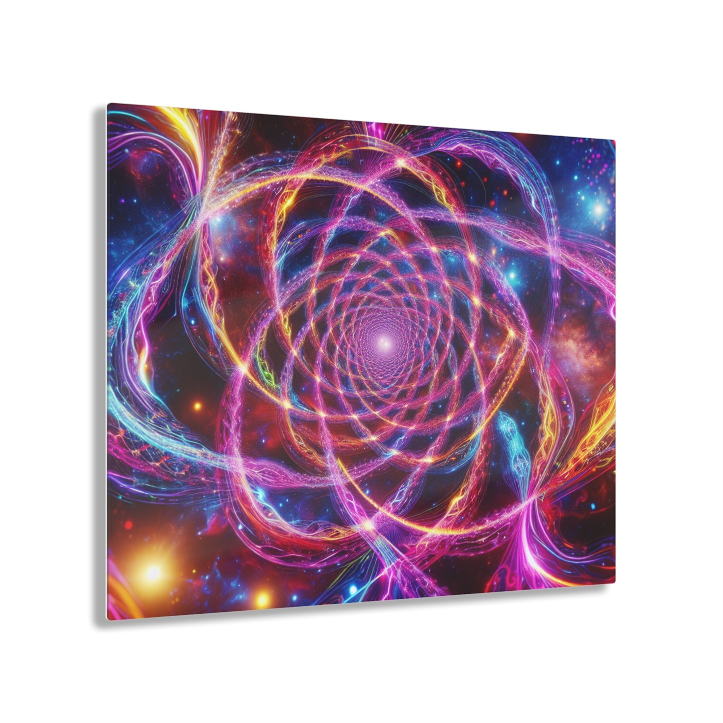 Infinite Glitter Galaxy. Trippy infity Pattern 1/4" Glossy Acrylic Art