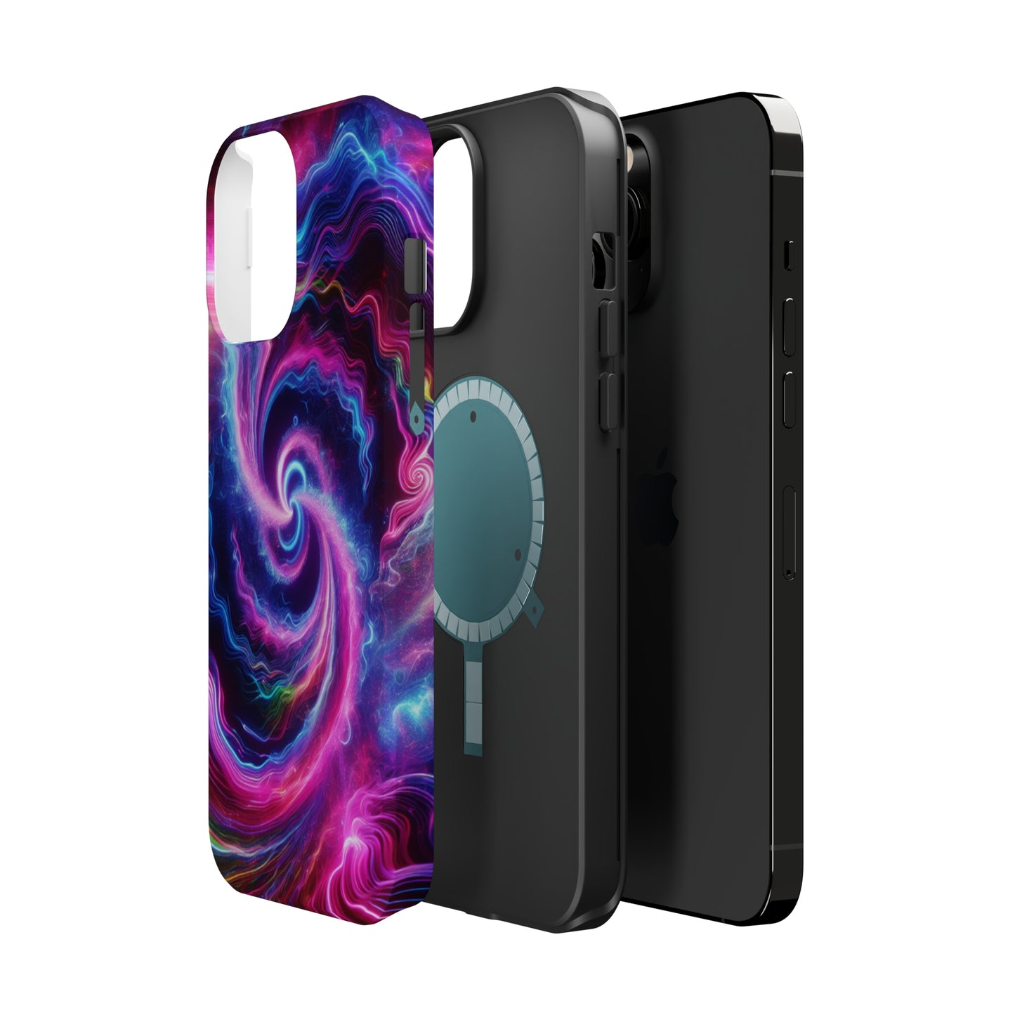 Infinite Neon Horizon Neon Trippy Infinity Patterns Premium Art Magsafe Magnet Tough IPhone 13 14 15 Pro Plus Max and Mini in Matte and Glossy Phone cases