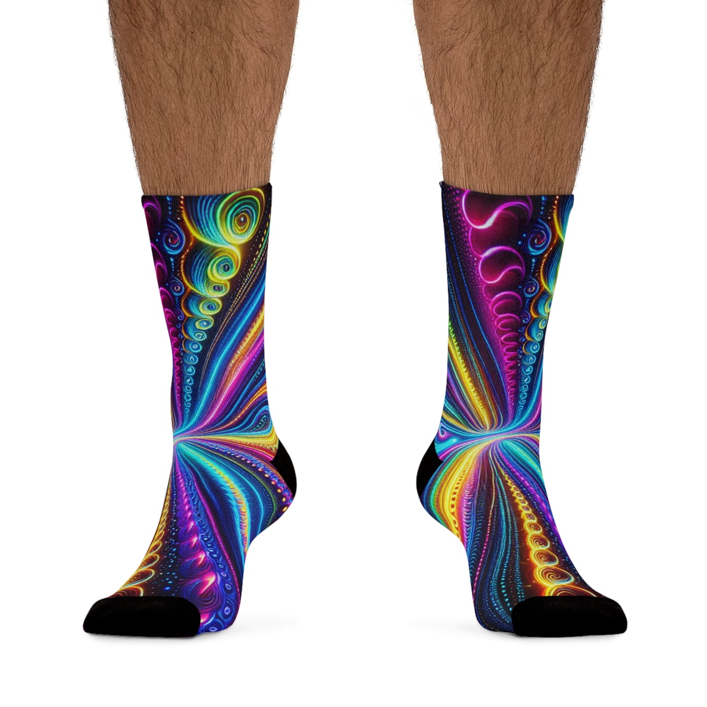 TDB Neon Dreamsky Infinity. Trippy Recycled Poly Socks