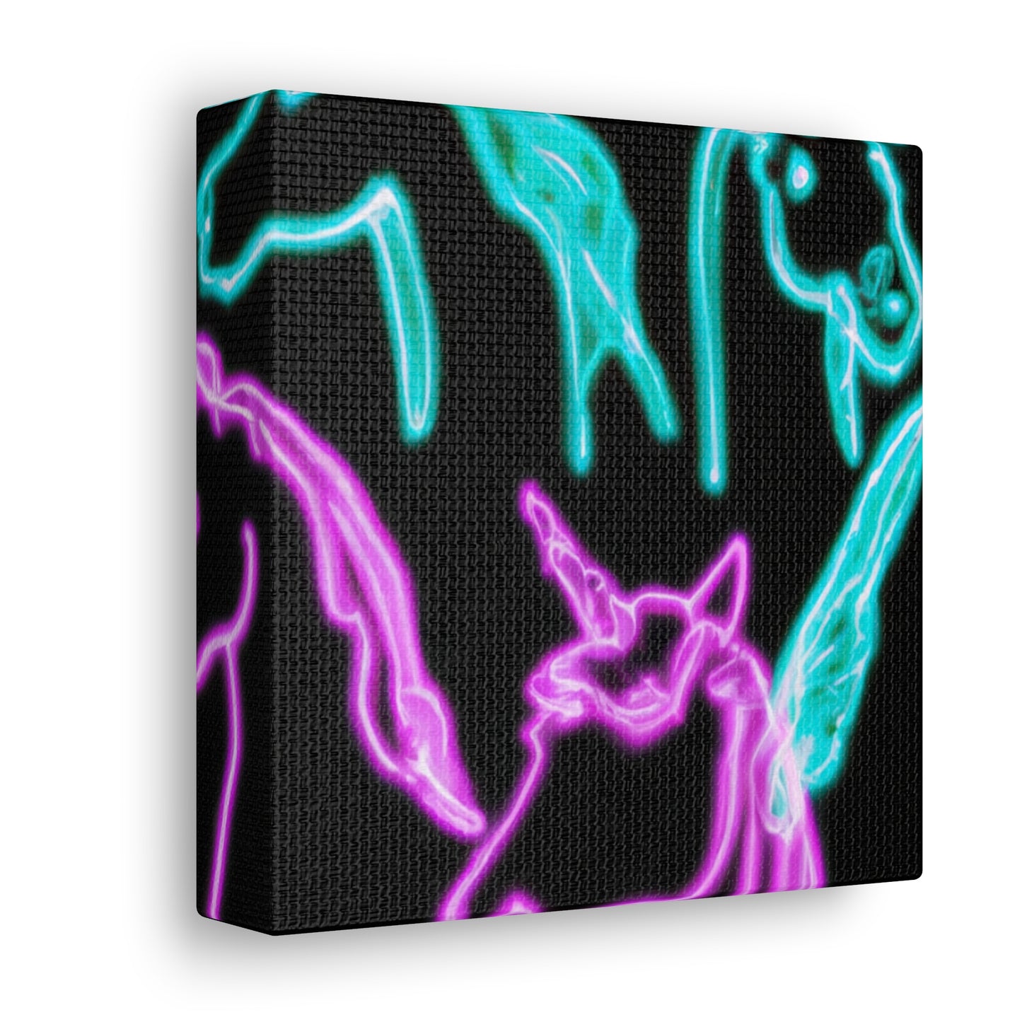 'Neon Unicorn Pod' NEON Unicorns Art Canvas