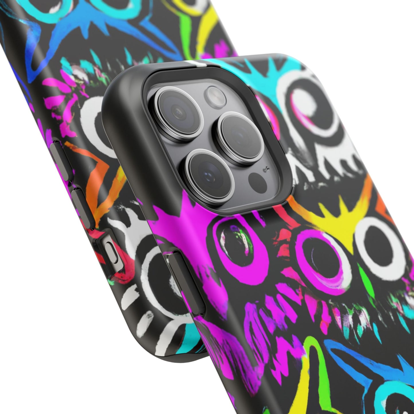 TDB Psychedelic Rave Owl Impact-Resistant Phone Case - Colorful Protection