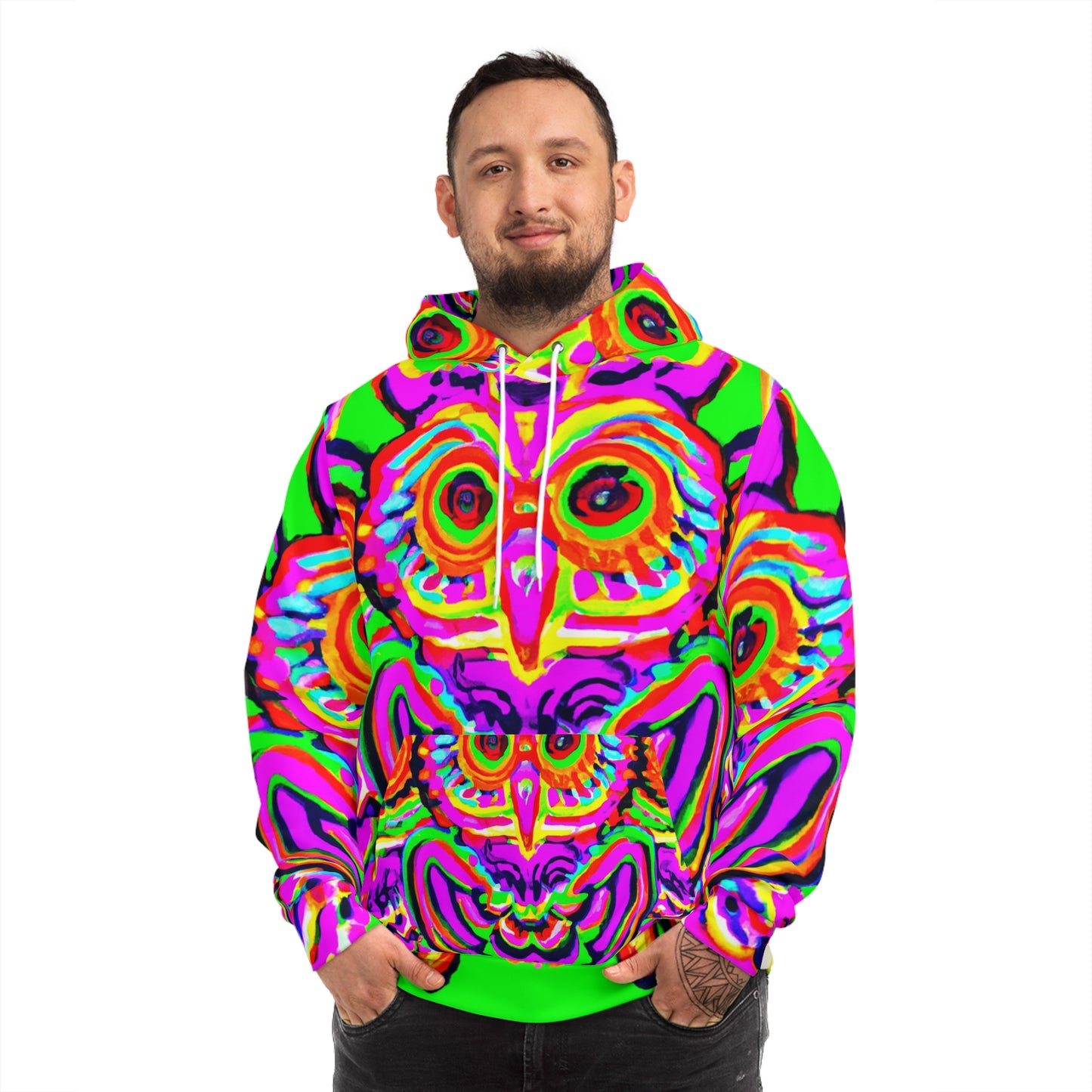 Neon Night Owls - NEON Owls AOP Hoodie