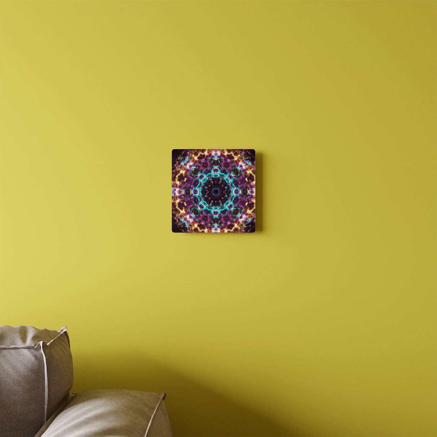 Electric Dreamscape. Trippy Infinity Patterns Acrylic Art Panel