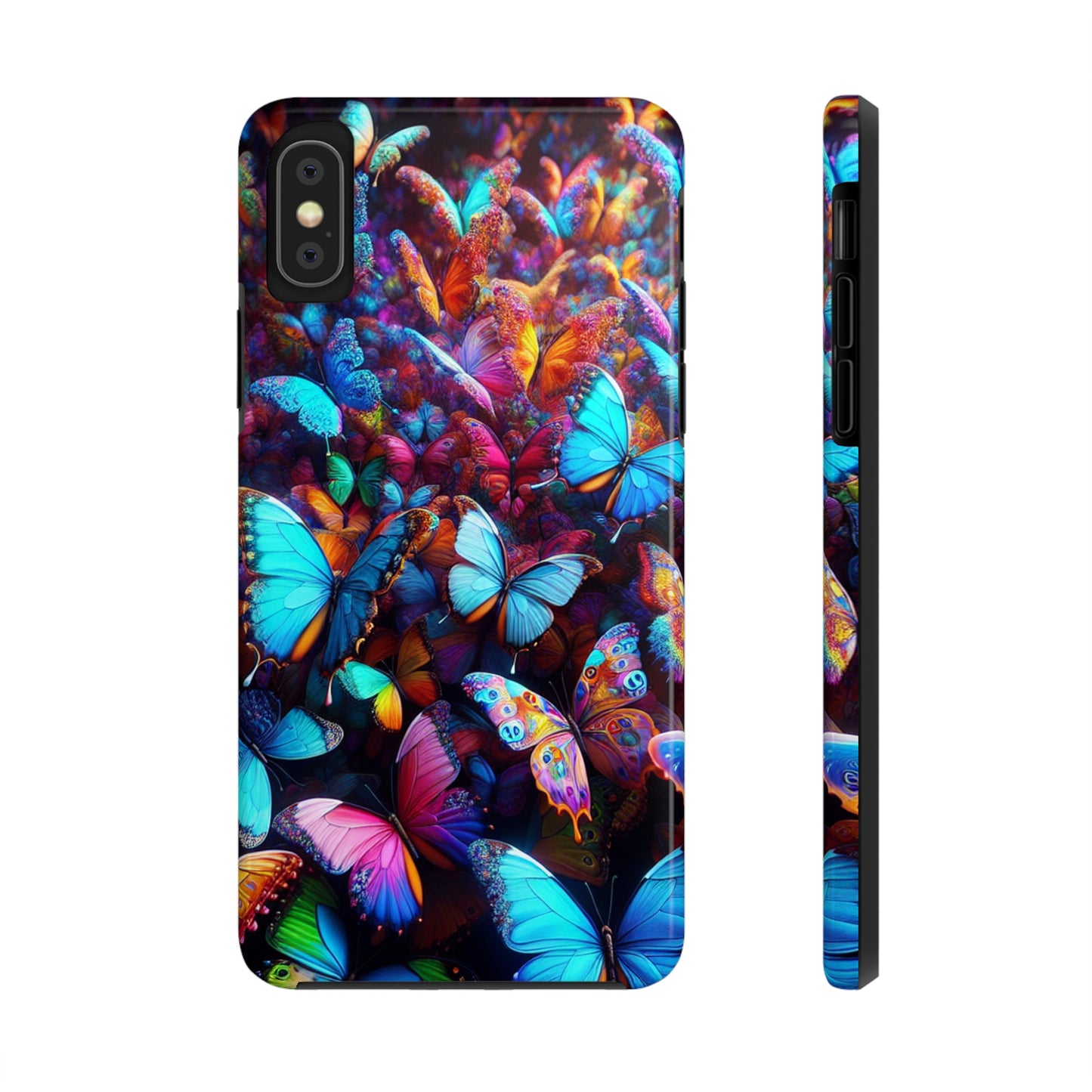 "Illuminated Flight" NEON Butterflies Tough Phone Case