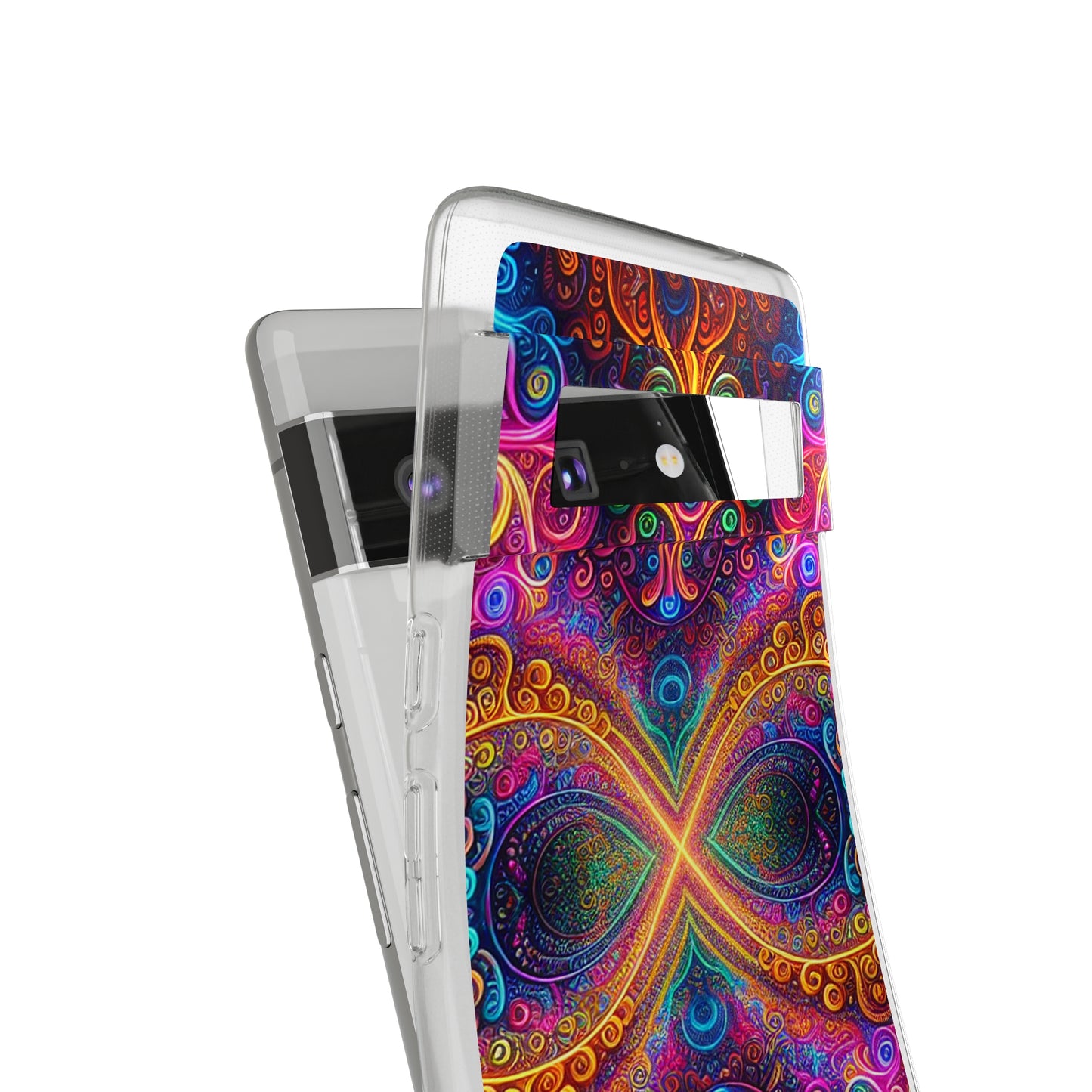 Vibrant Trippy Neon Infinity Swirls Infinity Patterns Art Polycarbonate Phone Case