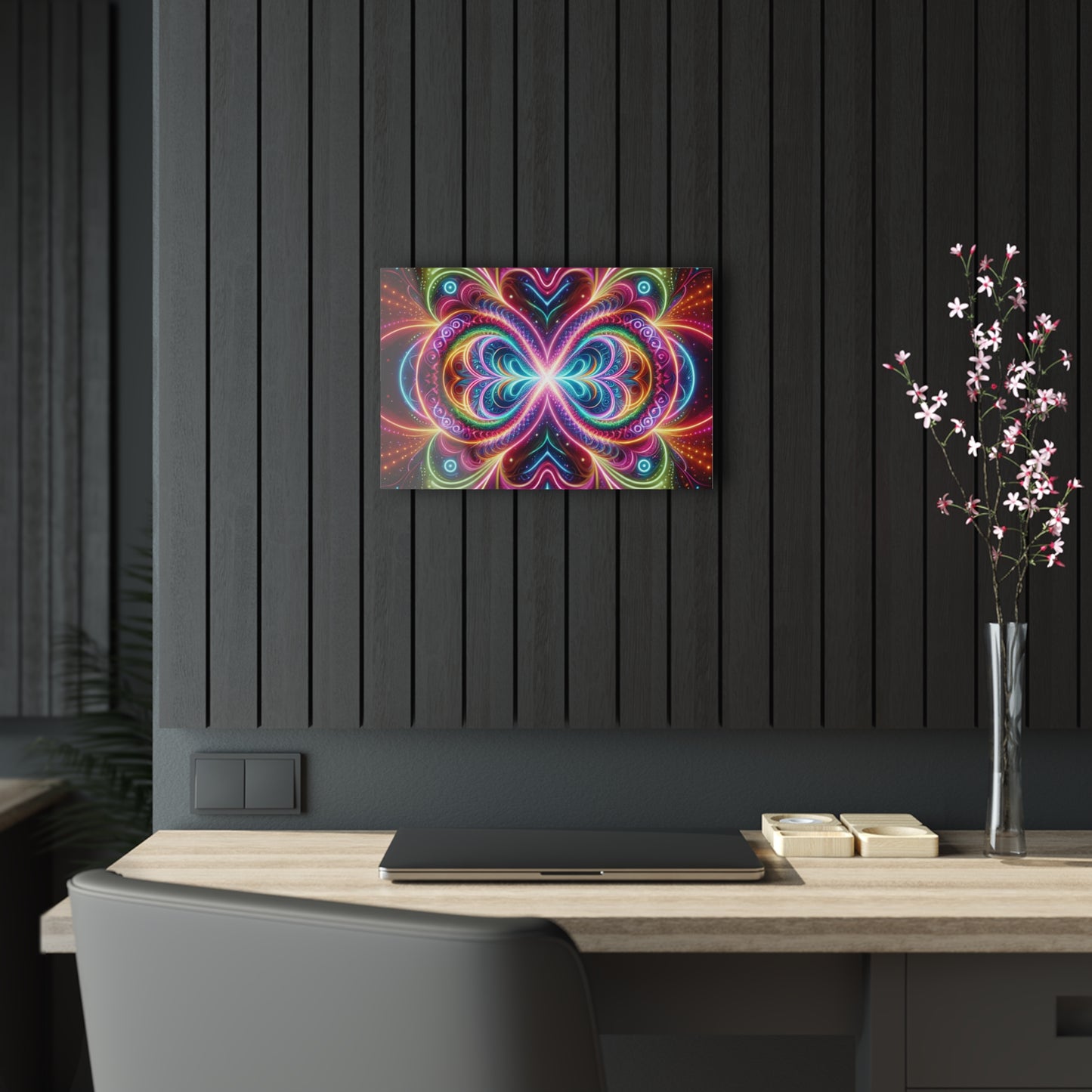 Dreamscape Entanglement. Trippy infity Pattern 1/4" Glossy Acrylic Art