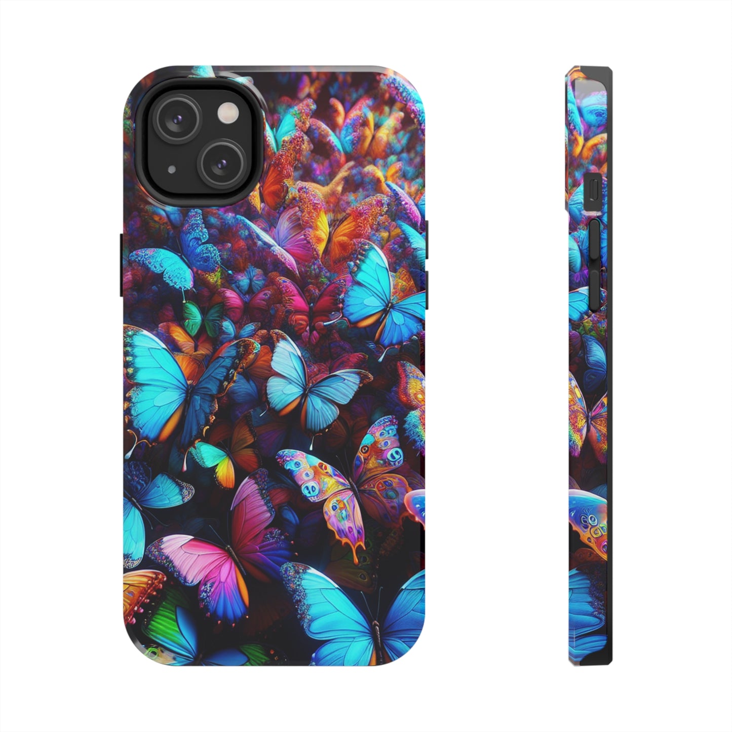 "Illuminated Flight" NEON Butterflies Tough Phone Case