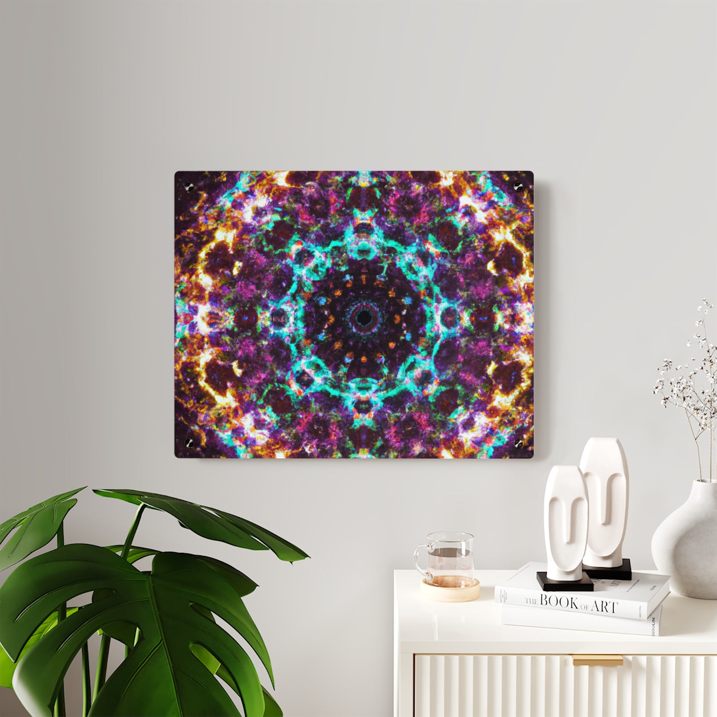 Electric Dreamscape. Trippy Infinity Patterns Acrylic Art Panel
