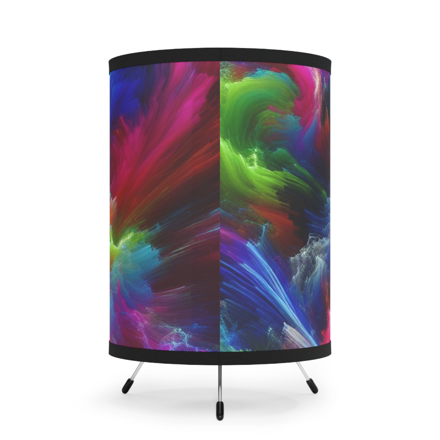 Giovanni da Vercelli - Trippy Infity Patterns Art Tripod Lamp