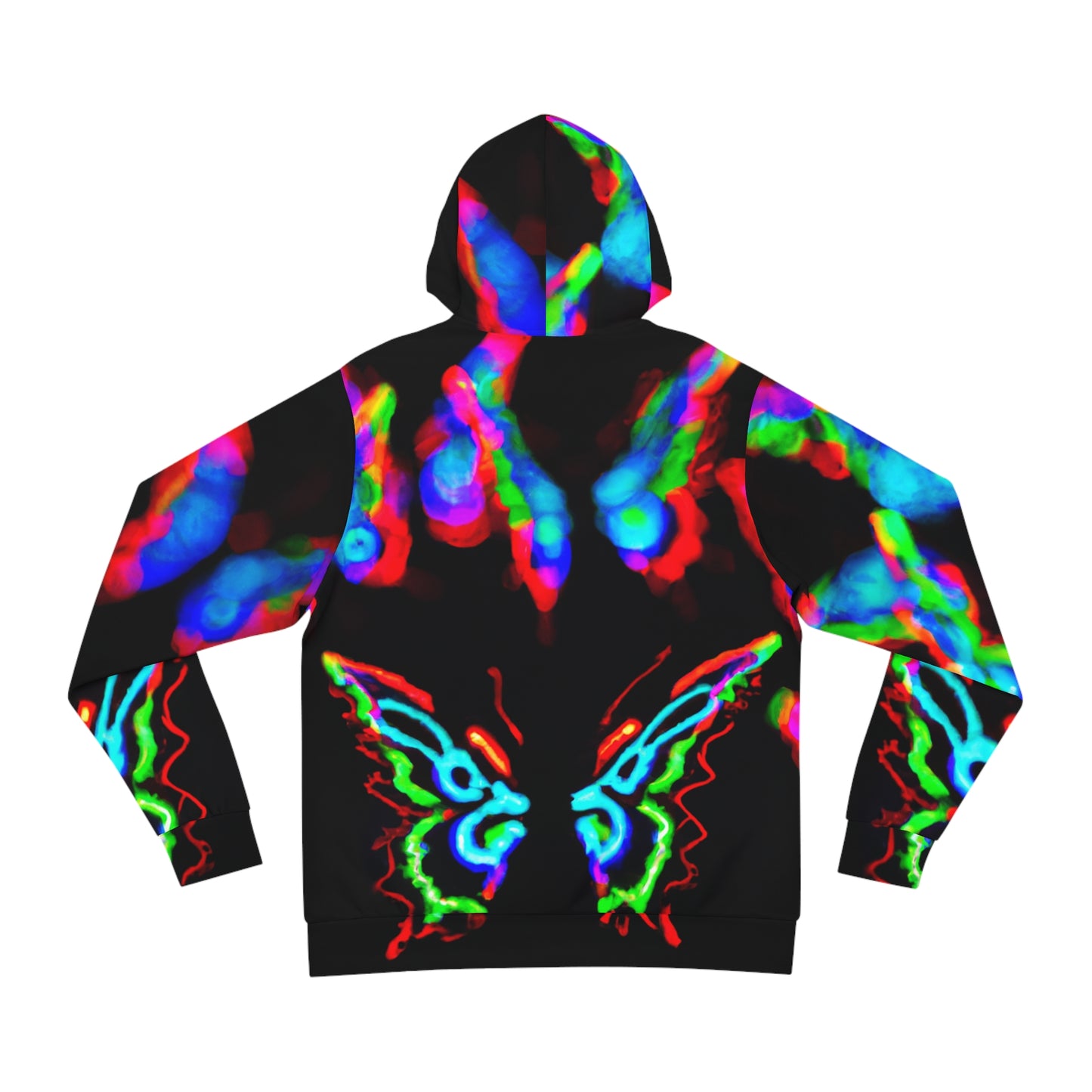Vivid Butterflies Aurora - Butterflies AOP Hoodie
