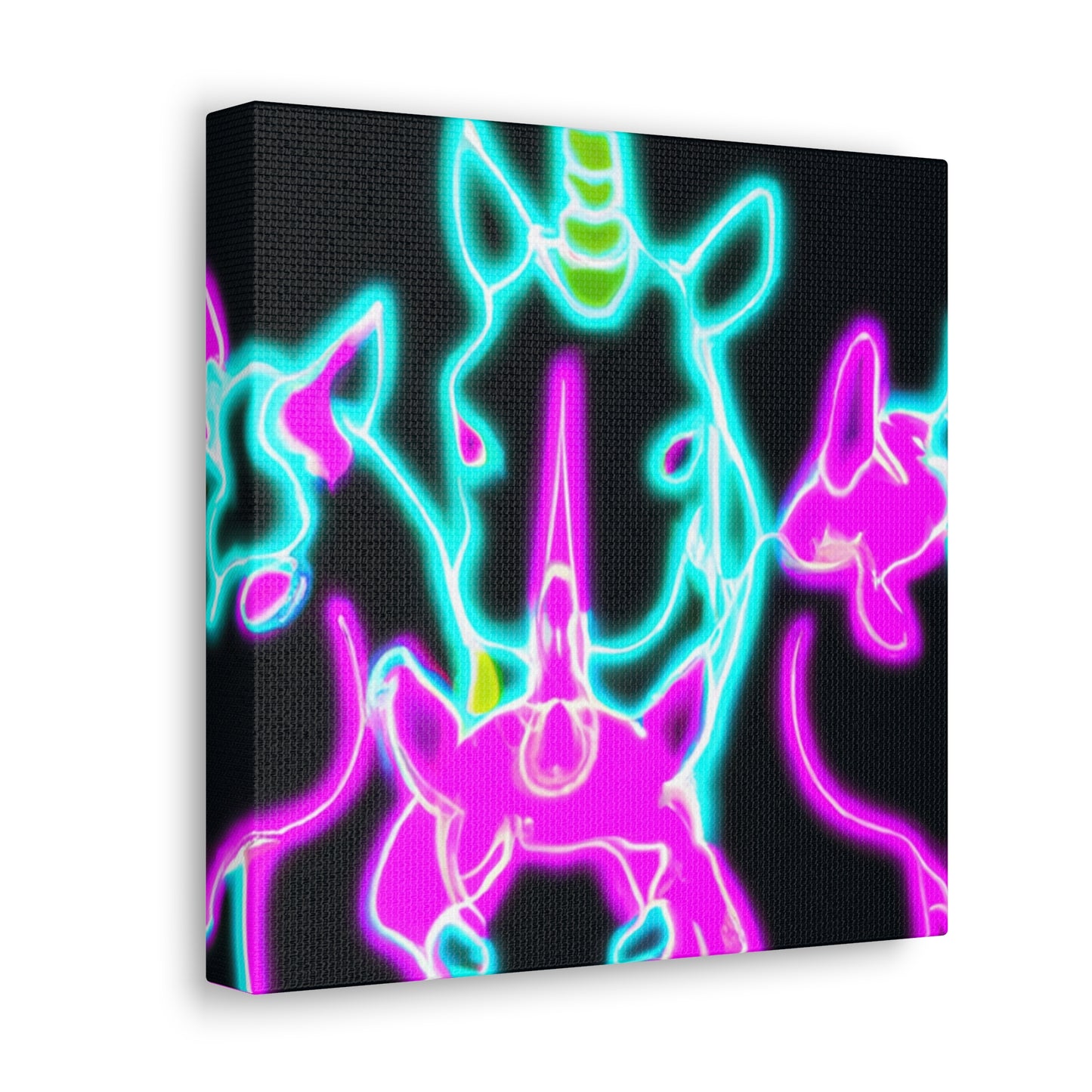 Neon Unicorns Galore! NEON Unicorns Art Canvas