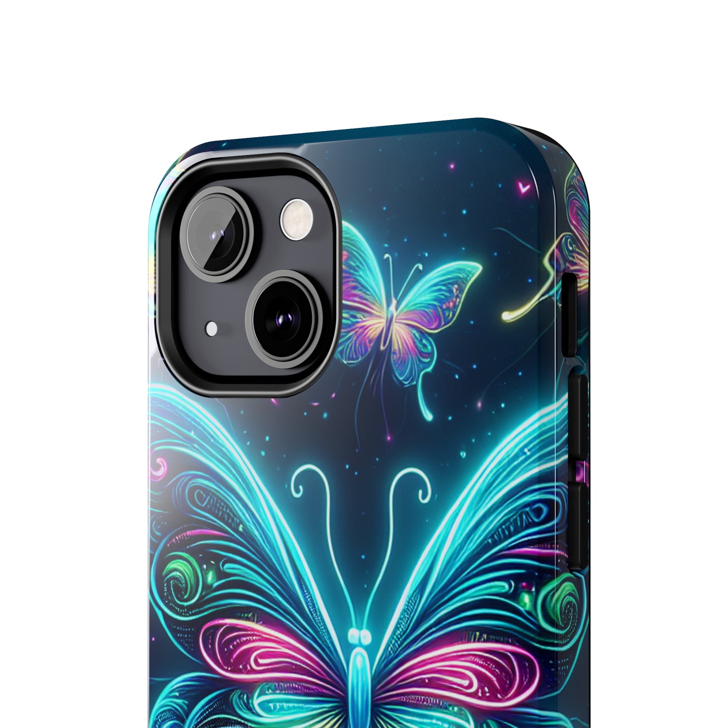 "Neon Butterfly Glo-Rama" NEON Butterflies Tough Phone Case Iphone 6 7 8 9 10 11 12 13 14 SE X XR XS Pro Max Mini Plus