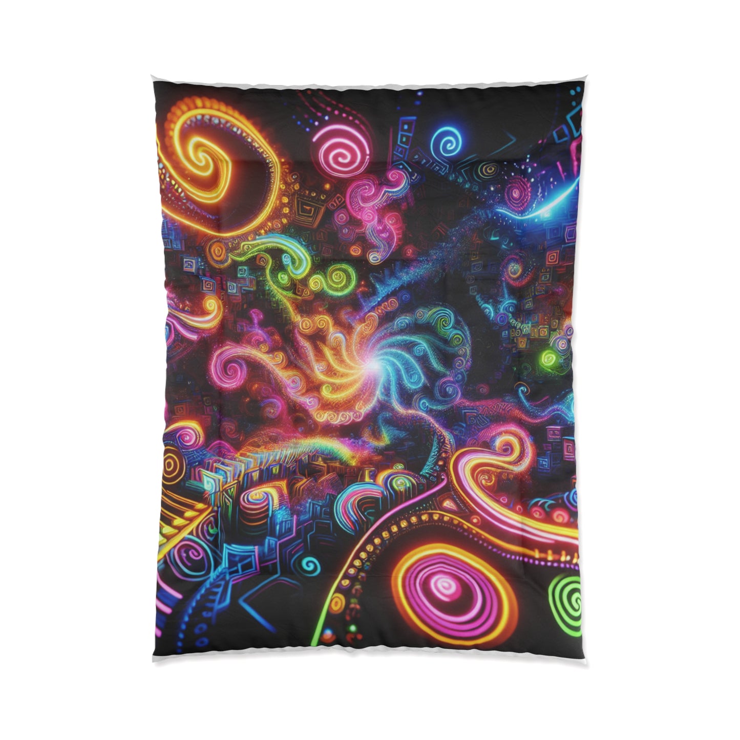 Cosmic Kaleidocolors. Trippy Infinity Patterns Comforter Blanket