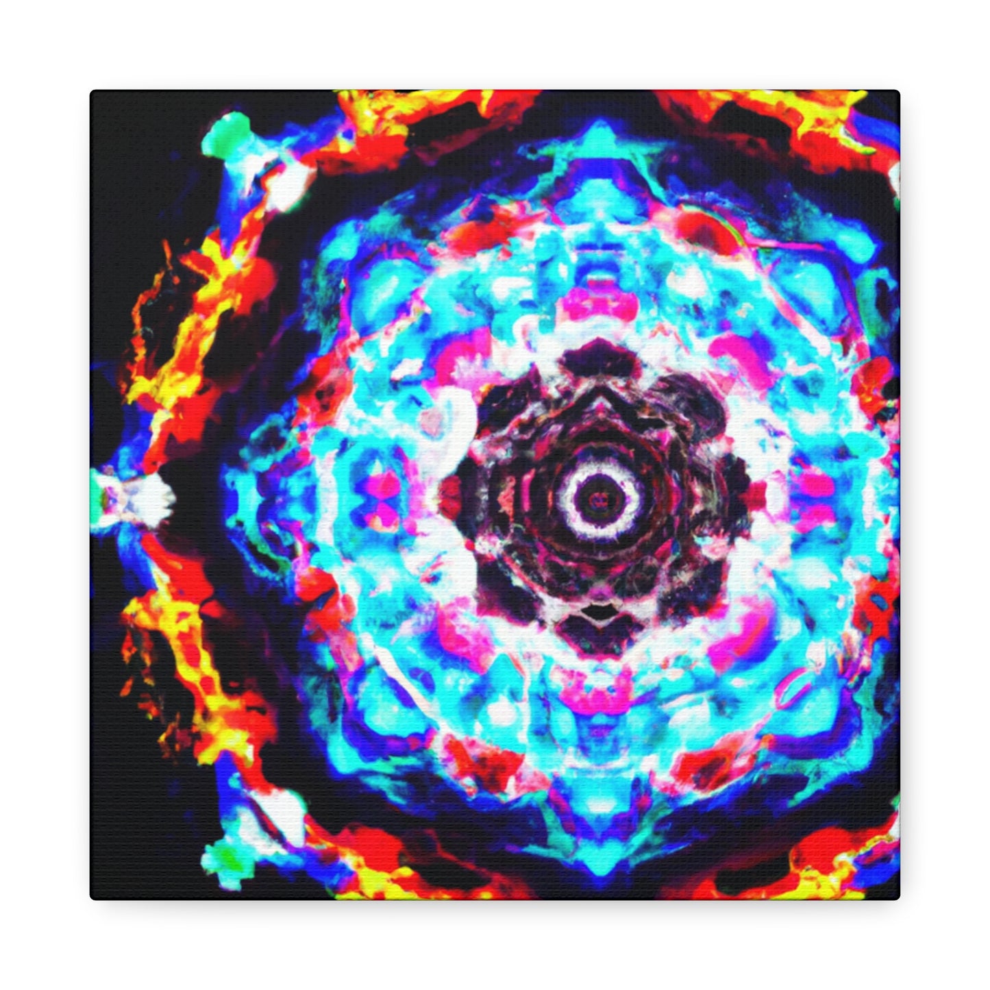 Vivid Vortex Immersion Trippy Infinity Patterns Art Canvas