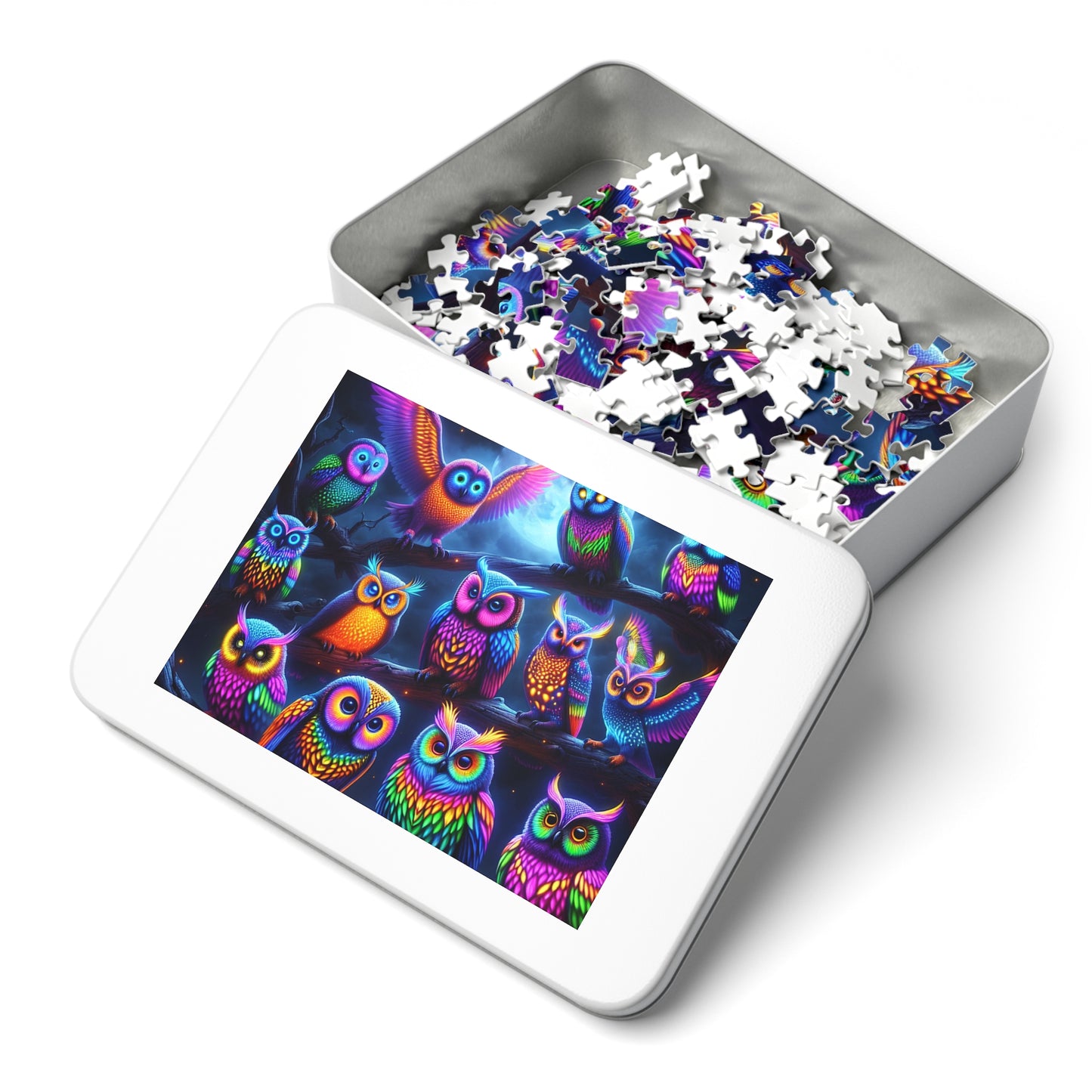 NeonOwlDreams - Neon Owls Puzzle 30, 110, 252, and 1000 Pieces